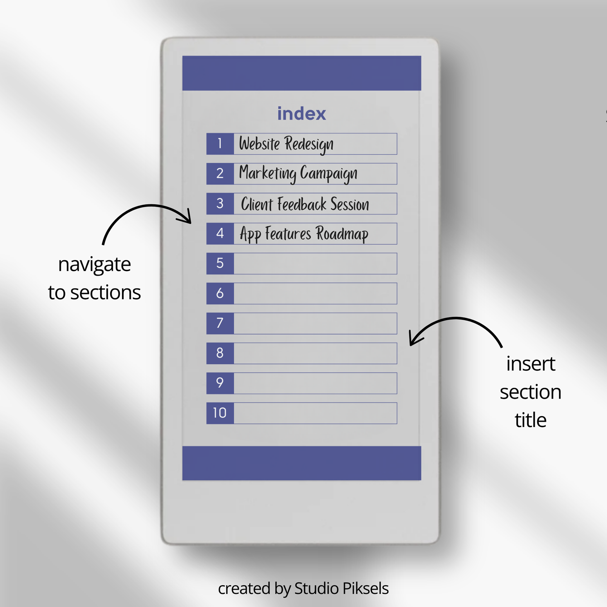 Mind map notebook bundle for reMarkable Paper Pro Move with 4 hyperlinked layouts, customizable sections, notes pages, and project planning templates.