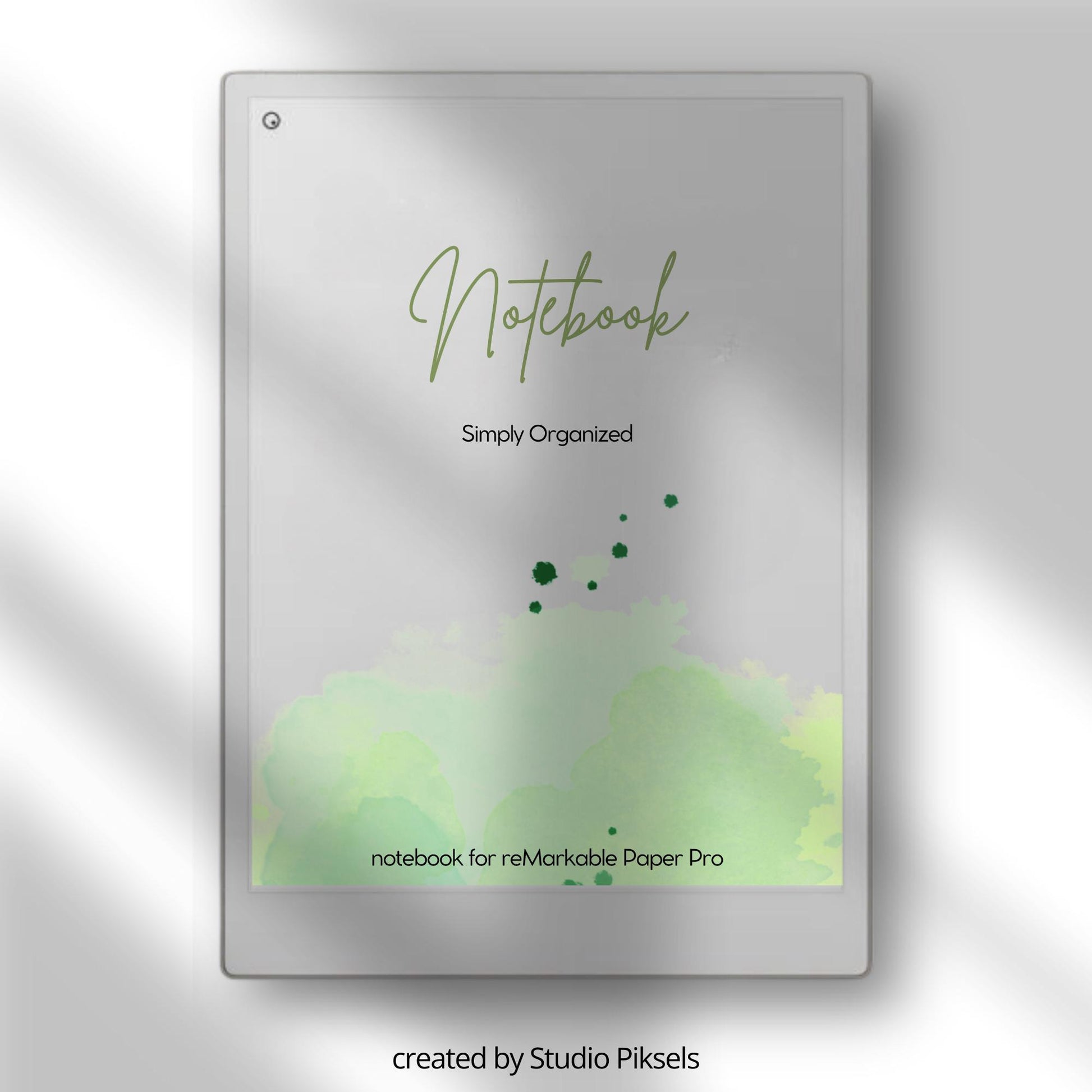 Minimalist Notebook for reMarkable Paper Pro with 50 clean note pages and simple date layout for daily note taking.