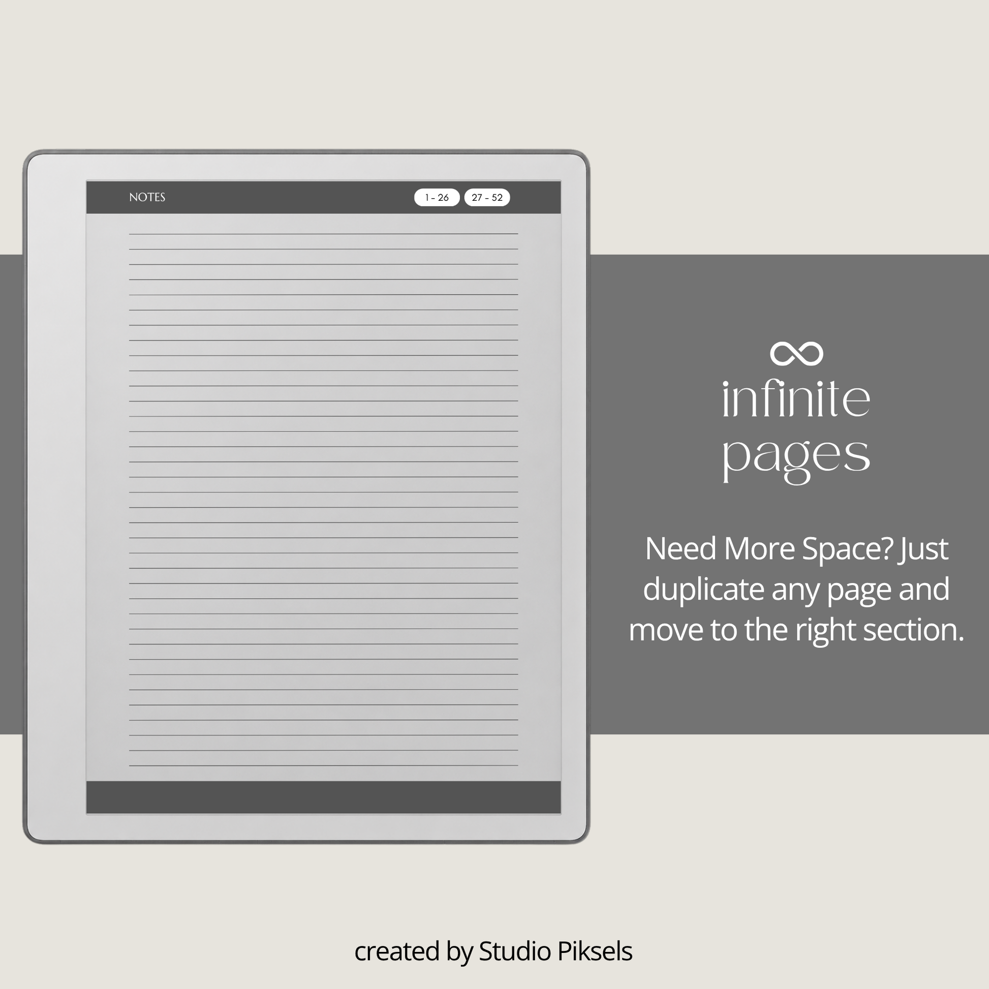 Hyperlinked Weekly Prayer Journal for reMarkable 2 and reMarkable Paper Pure with 52 weekly prayer pages, prayer lists, Bible study notes, and monochrome e-ink layouts.