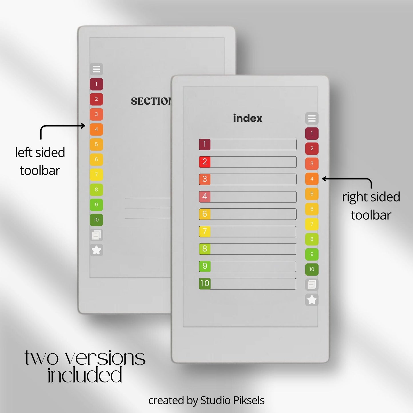 Custom notebook for reMarkable Paper Pro Move with hyperlinked index, note templates, and unlimited reusable pages.