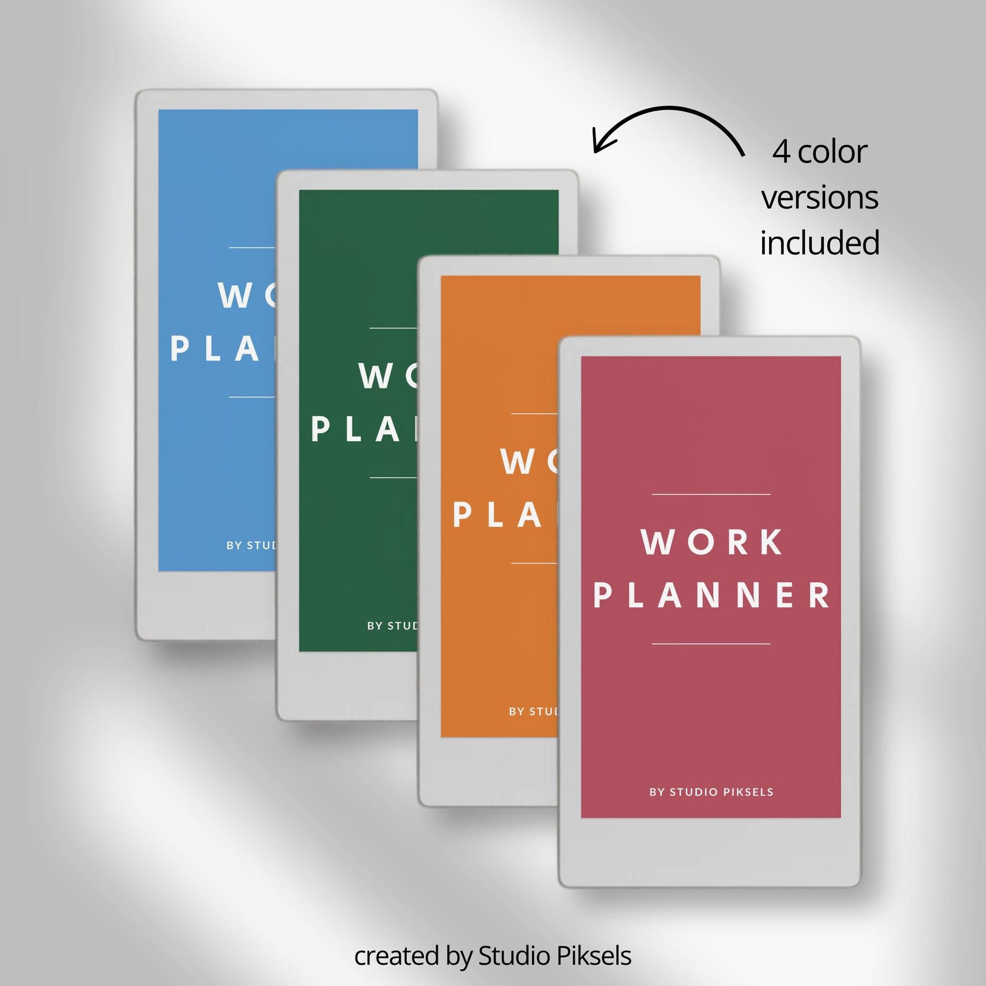 Hyperlinked priority work planner for reMarkable Paper Pro Move with clean layouts and structured productivity sections.