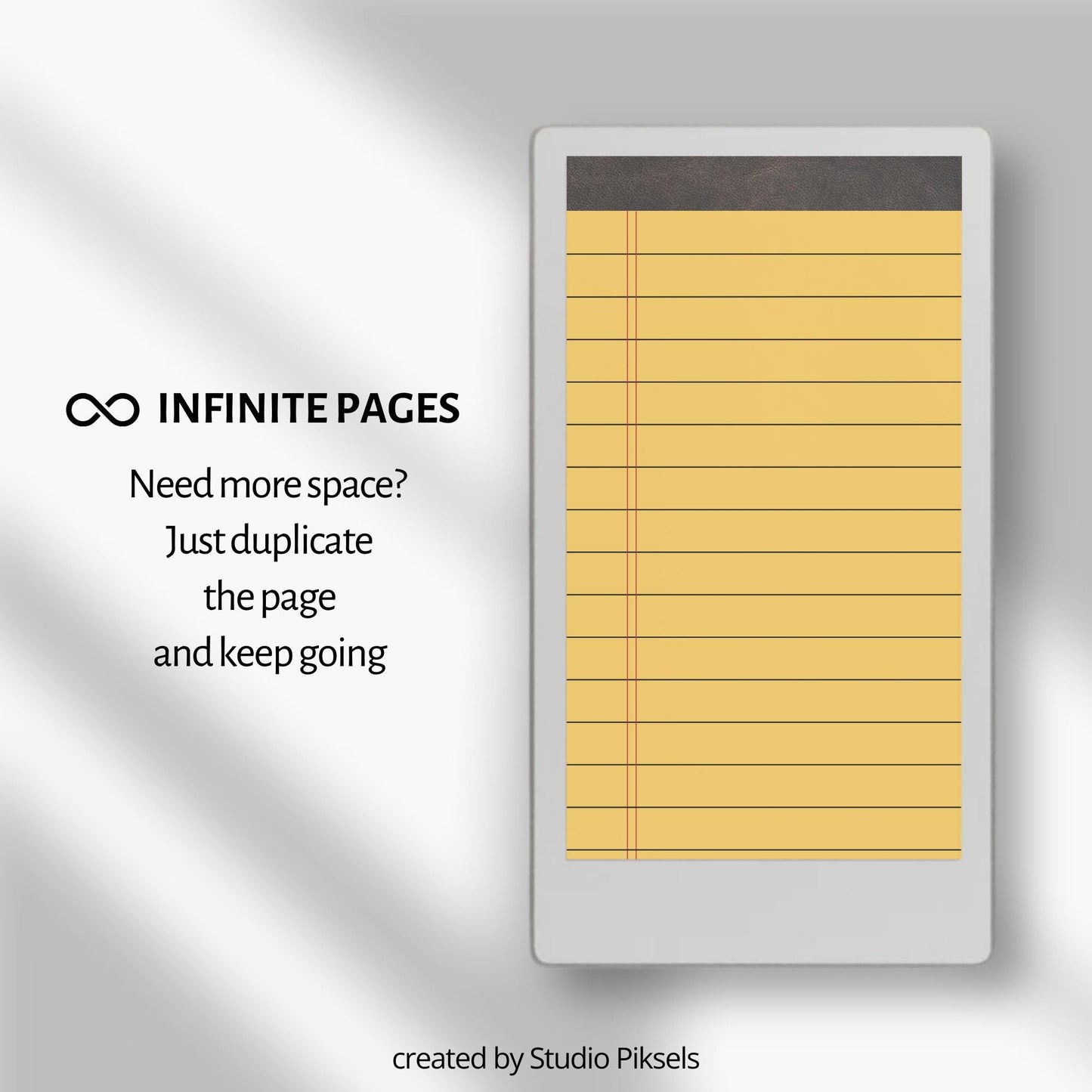 Productivity notebooks for reMarkable Paper Pro Move with 21 hyperlinked planners, trackers, notepads, and sticky notes for organized digital workflow.