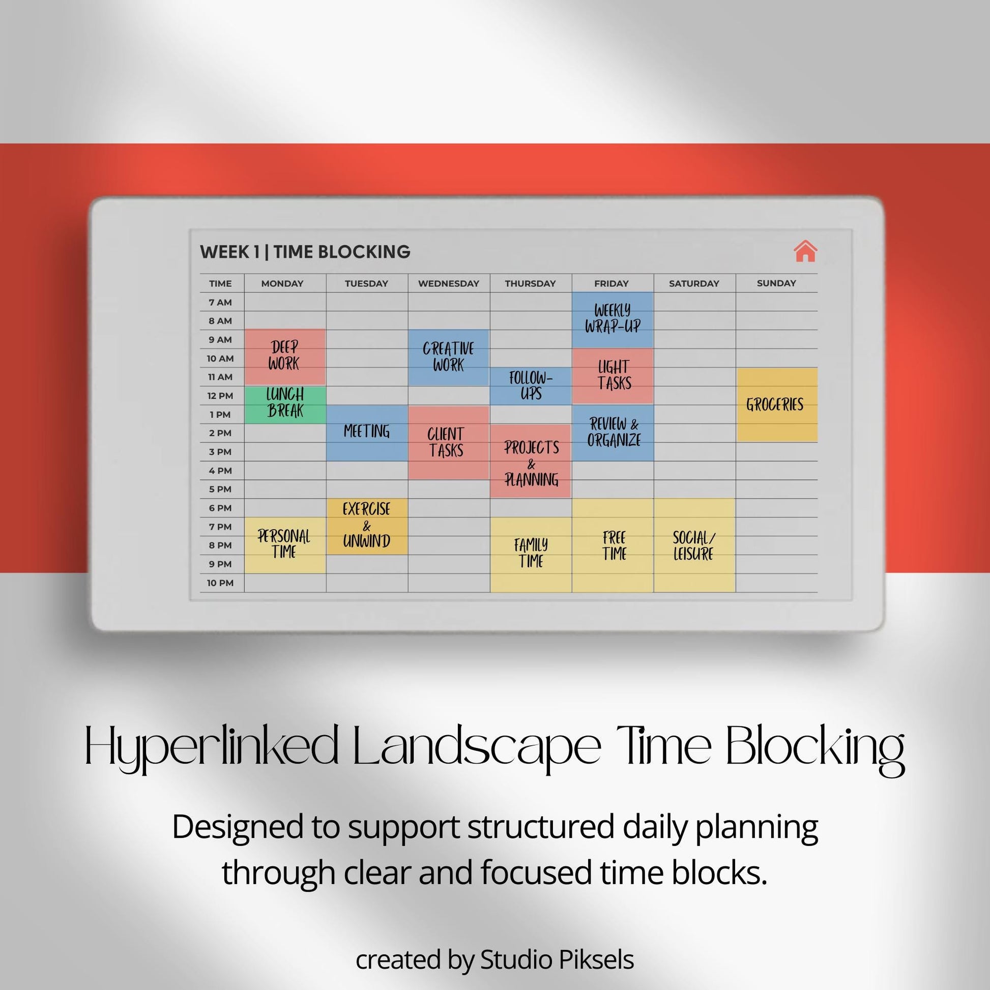Productivity planners for reMarkable Paper Pro Move with hyperlinked planning and focus layouts.