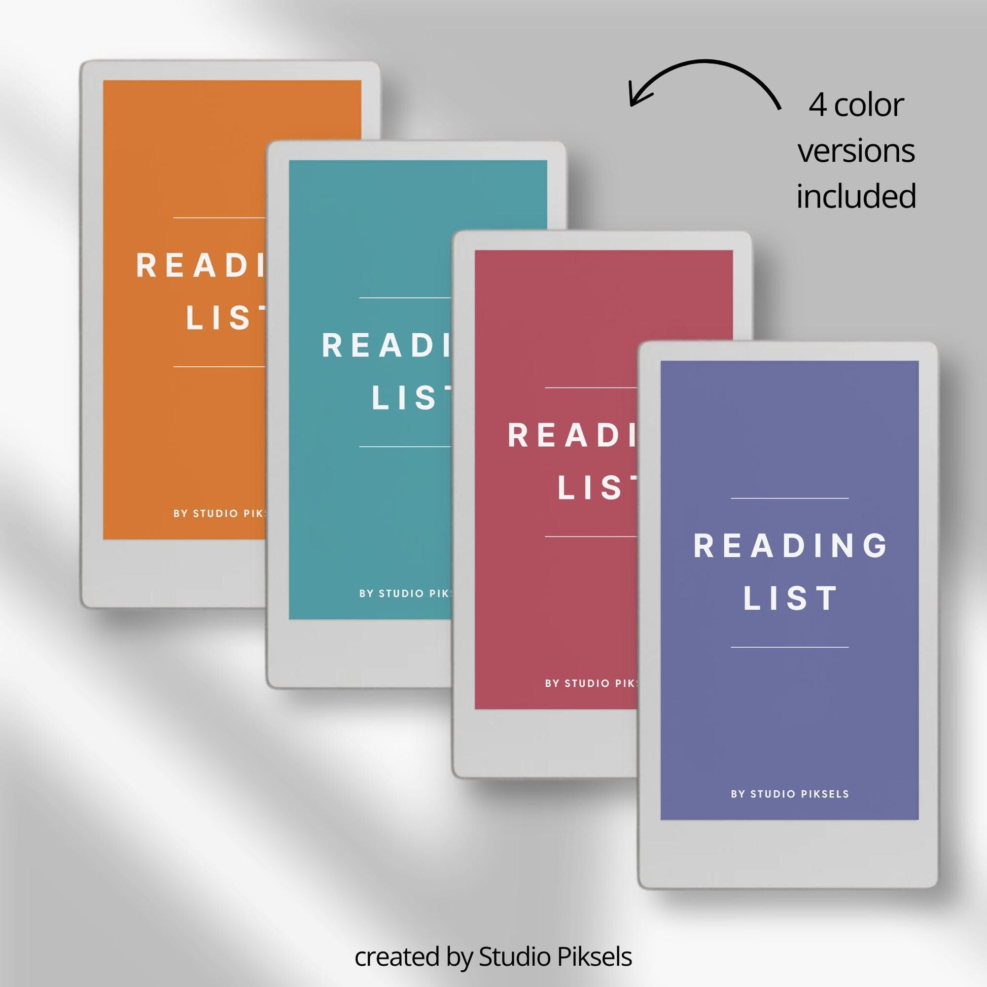 Reading tracker for reMarkable Paper Pro Move with hyperlinked sections and book rating pages.