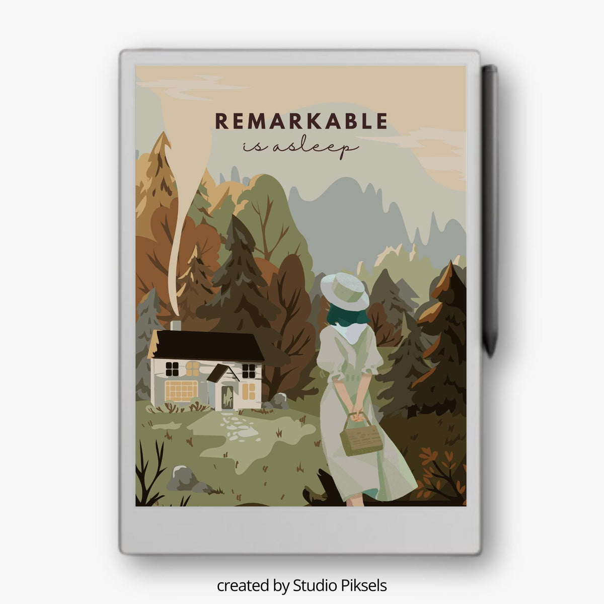 Sleep Screen for reMarkable Paper Pro With Serene Landscape