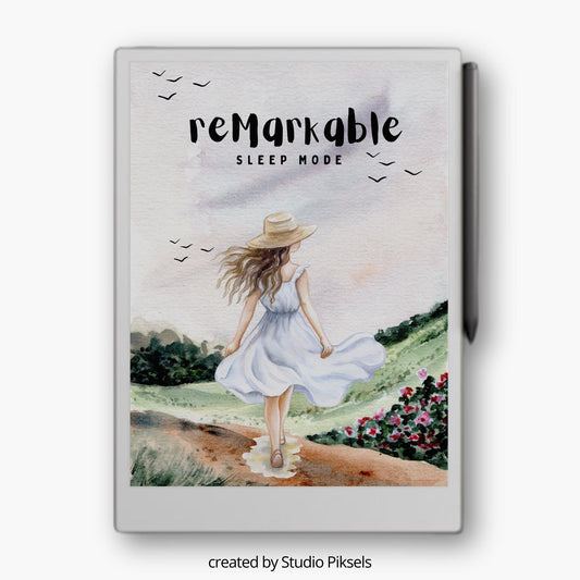Sleep Screen for reMarkable Paper Pro With Countryside Scene