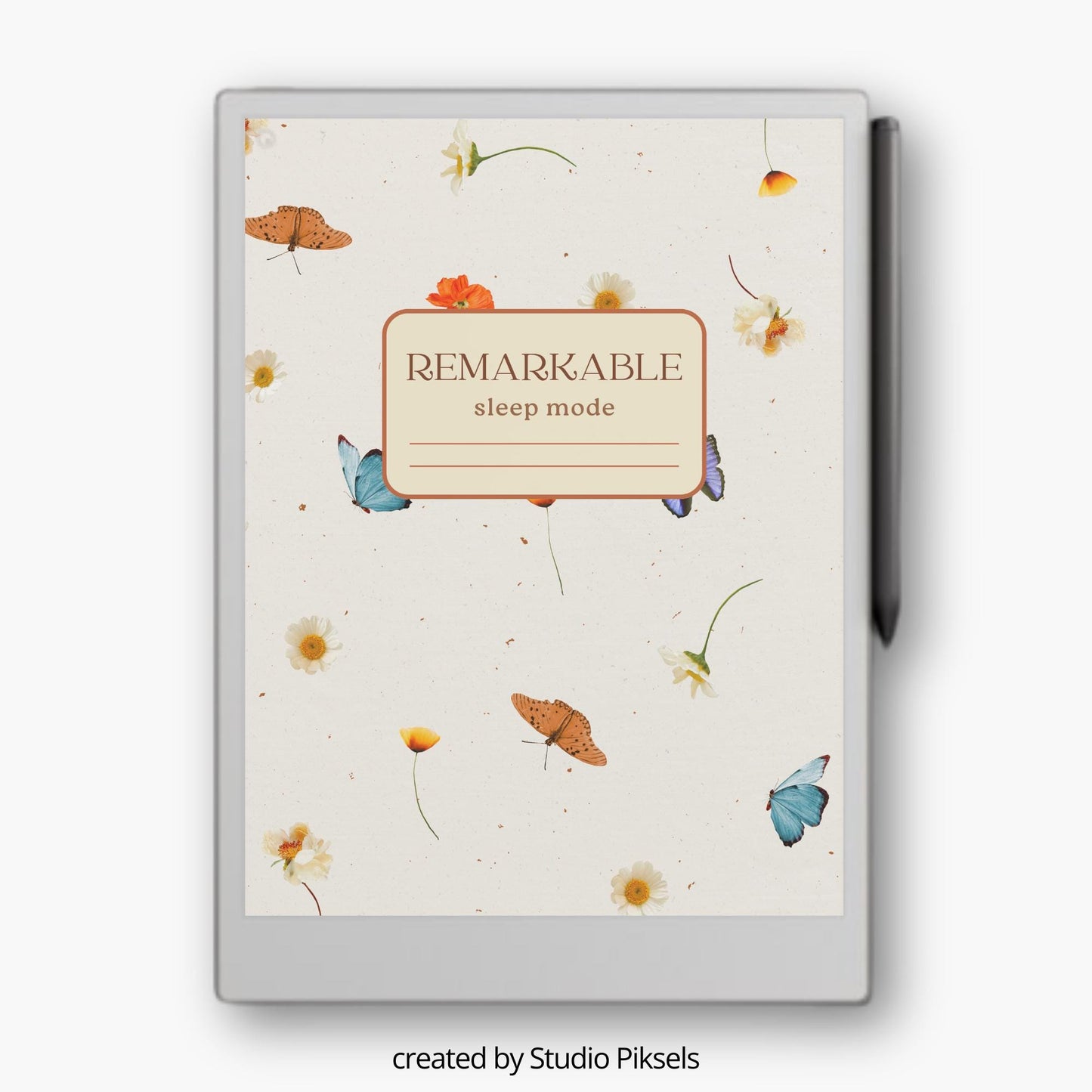 Sleep Screen for reMarkable Paper Pro With Butterfly Design