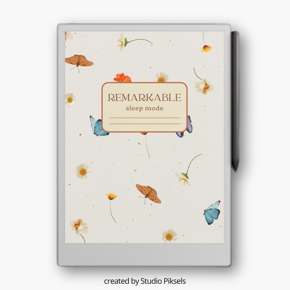 Sleep Screen for reMarkable Paper Pro With Butterfly Design