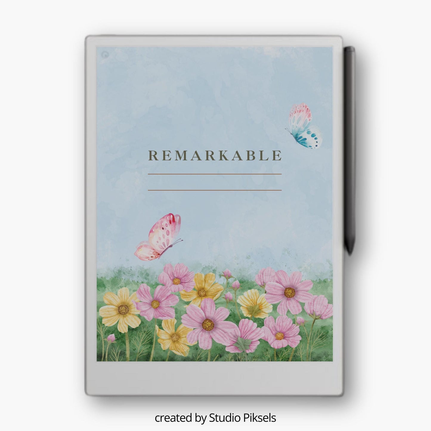 Sleep Screen for reMarkable Paper Pro With Flower Design