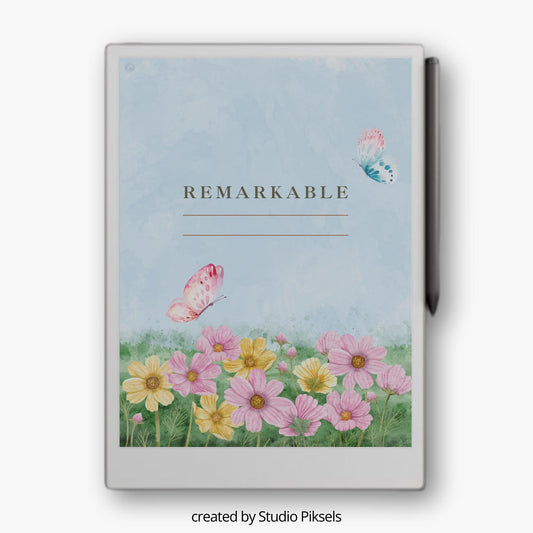 Sleep Screen for reMarkable Paper Pro With Flower Design