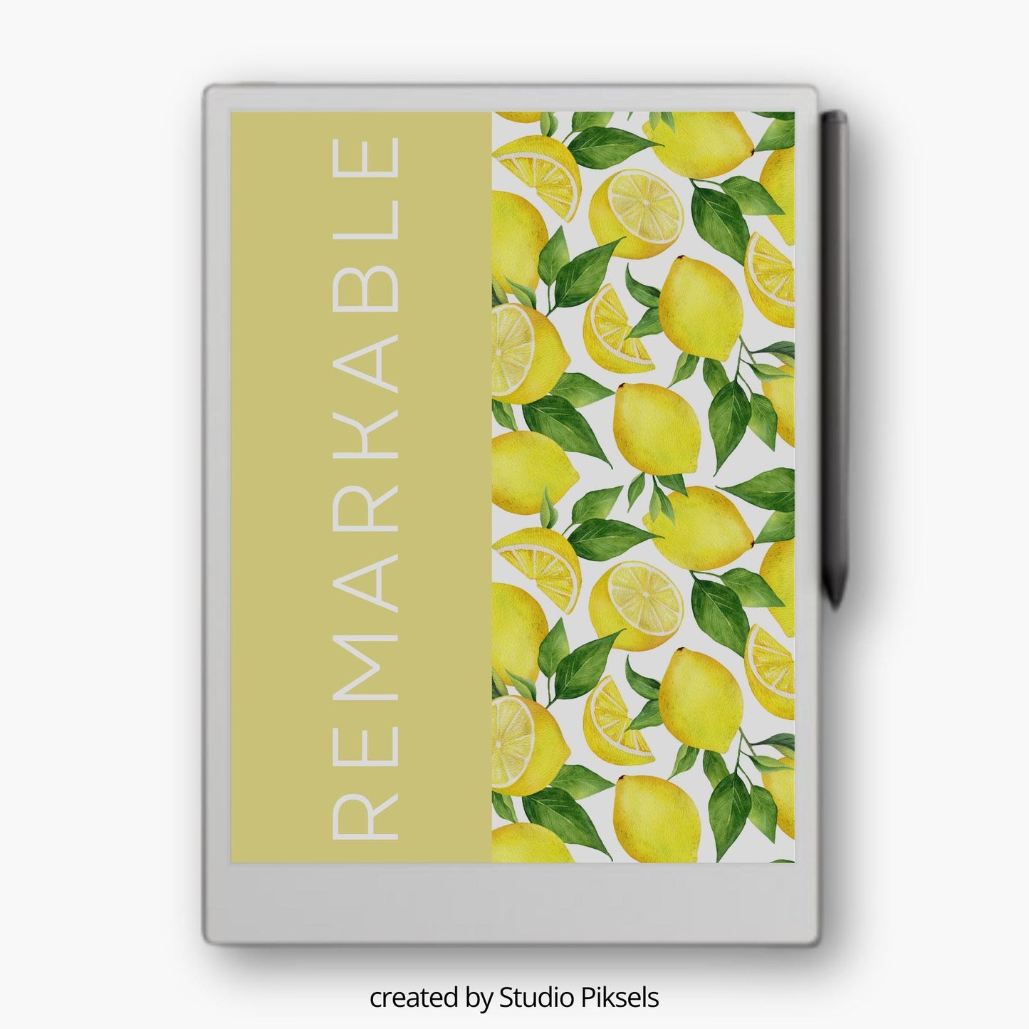 Sleep Screen for reMarkable Paper Pro With Lemon Design