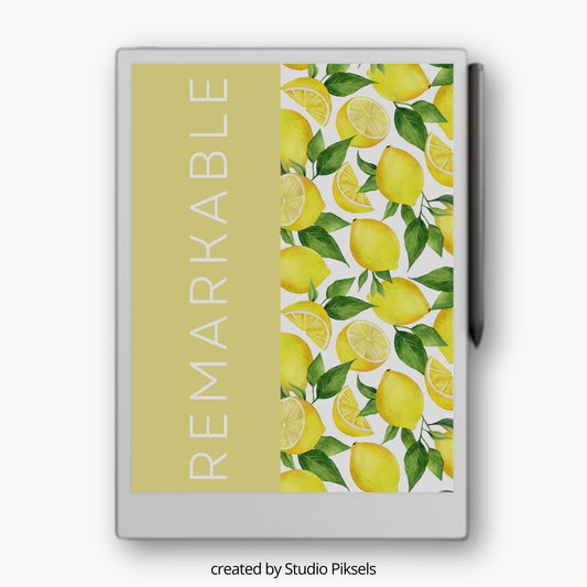 Sleep Screen for reMarkable Paper Pro With Lemon Design