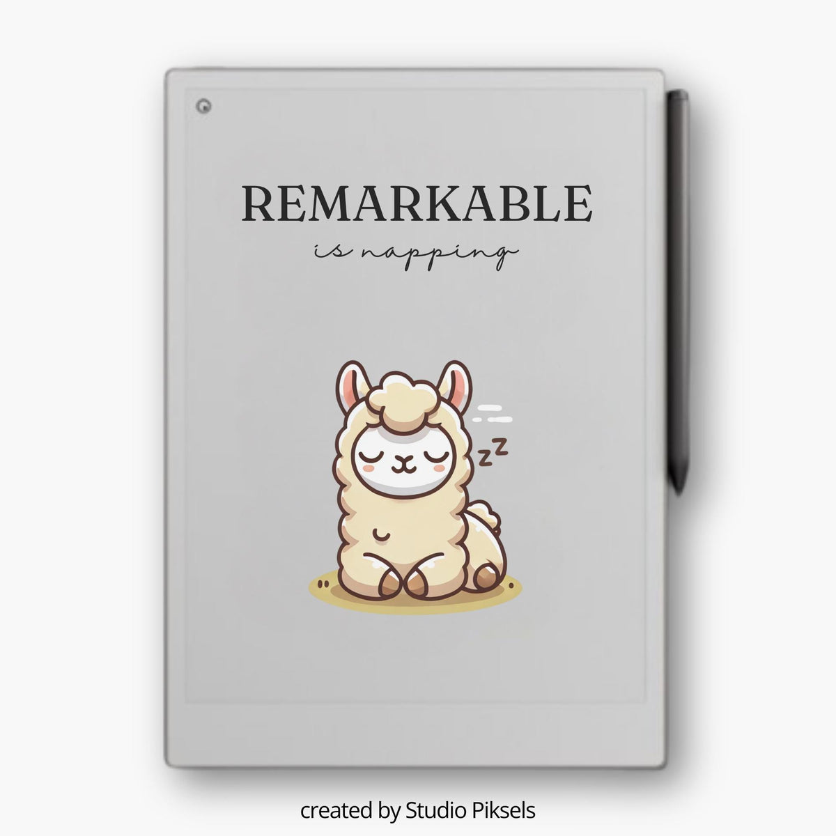 Sleep Screen for reMarkable Paper Pro With Napping Lama