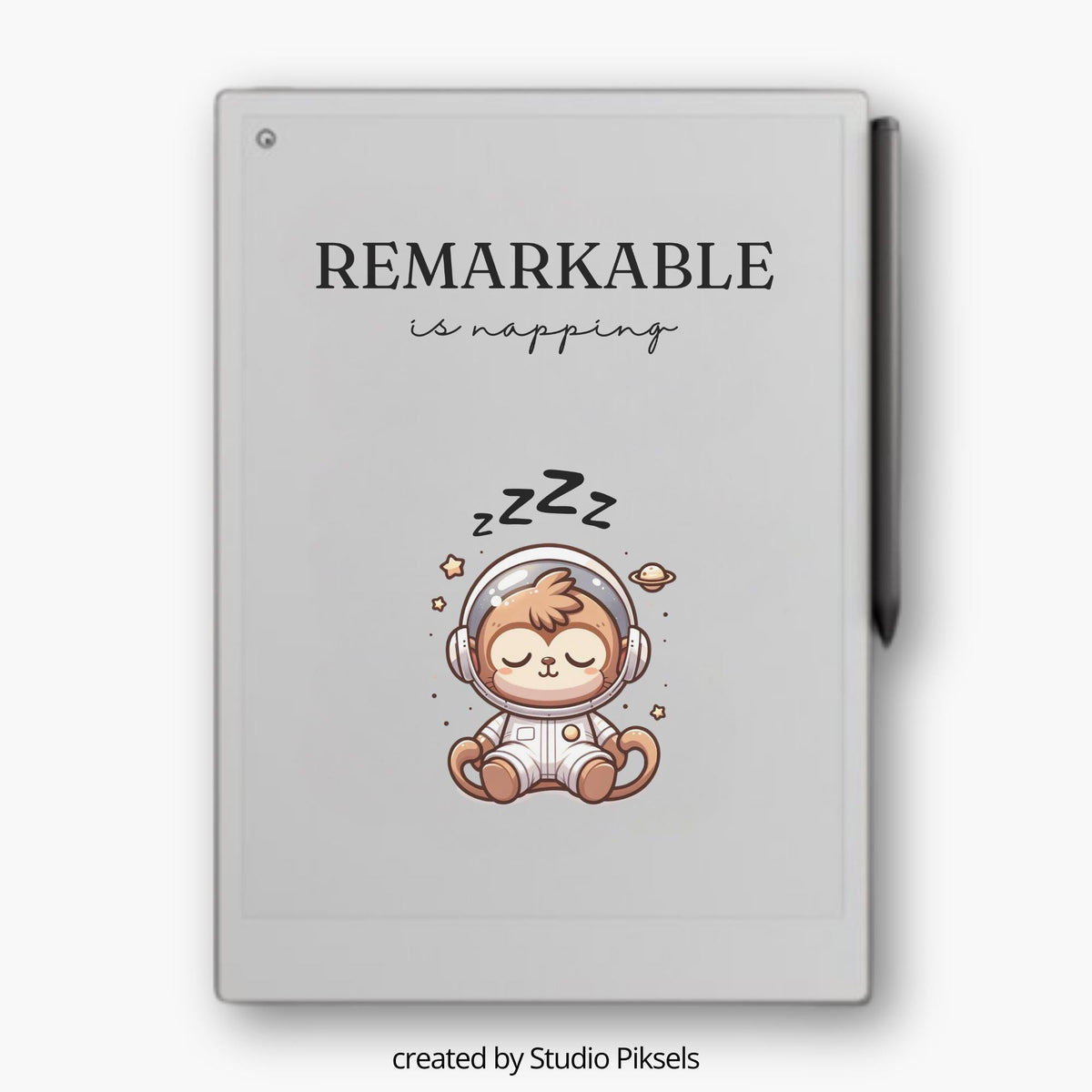 Sleep Screen for reMarkable Paper Pro With Space Monkey