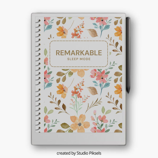 Sleep Screen for reMarkable Paper Pro With Flower Design