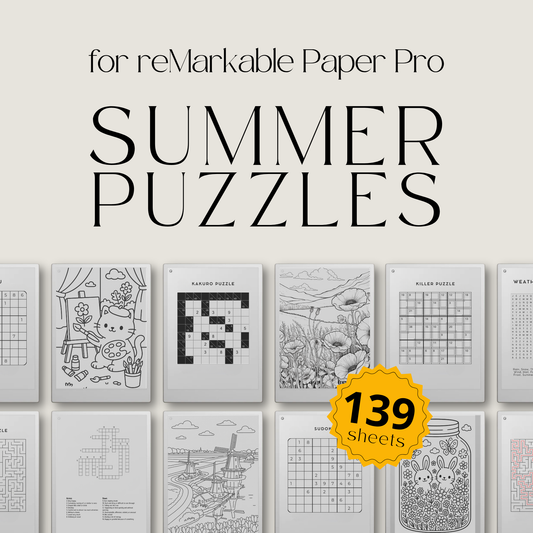 Spring Summer Puzzle and Coloring Book for reMarkable