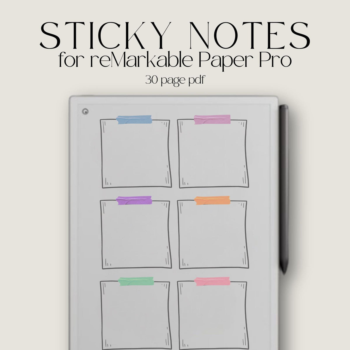 Sticky Notes for reMarkable Paper Pro