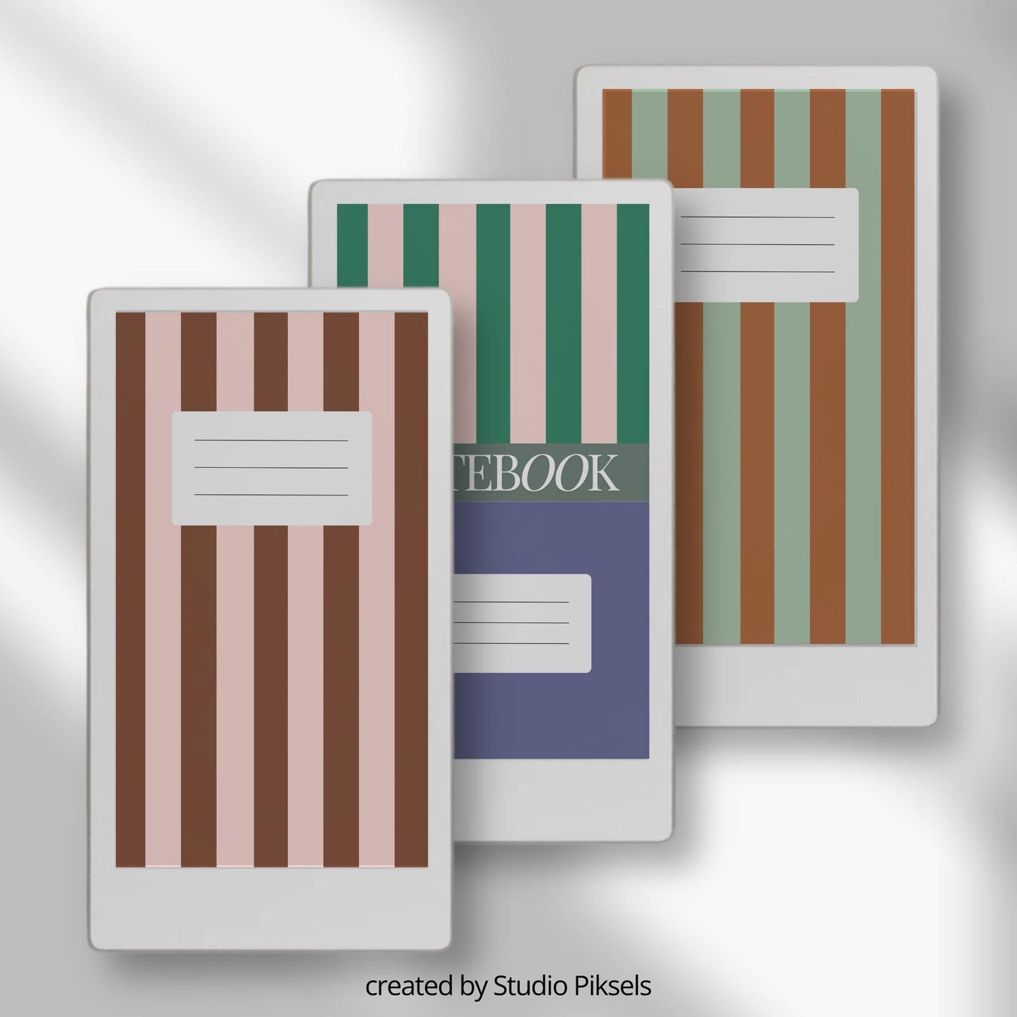 Colorful vertical stripe notebook cover for reMarkable Paper Pro Move.