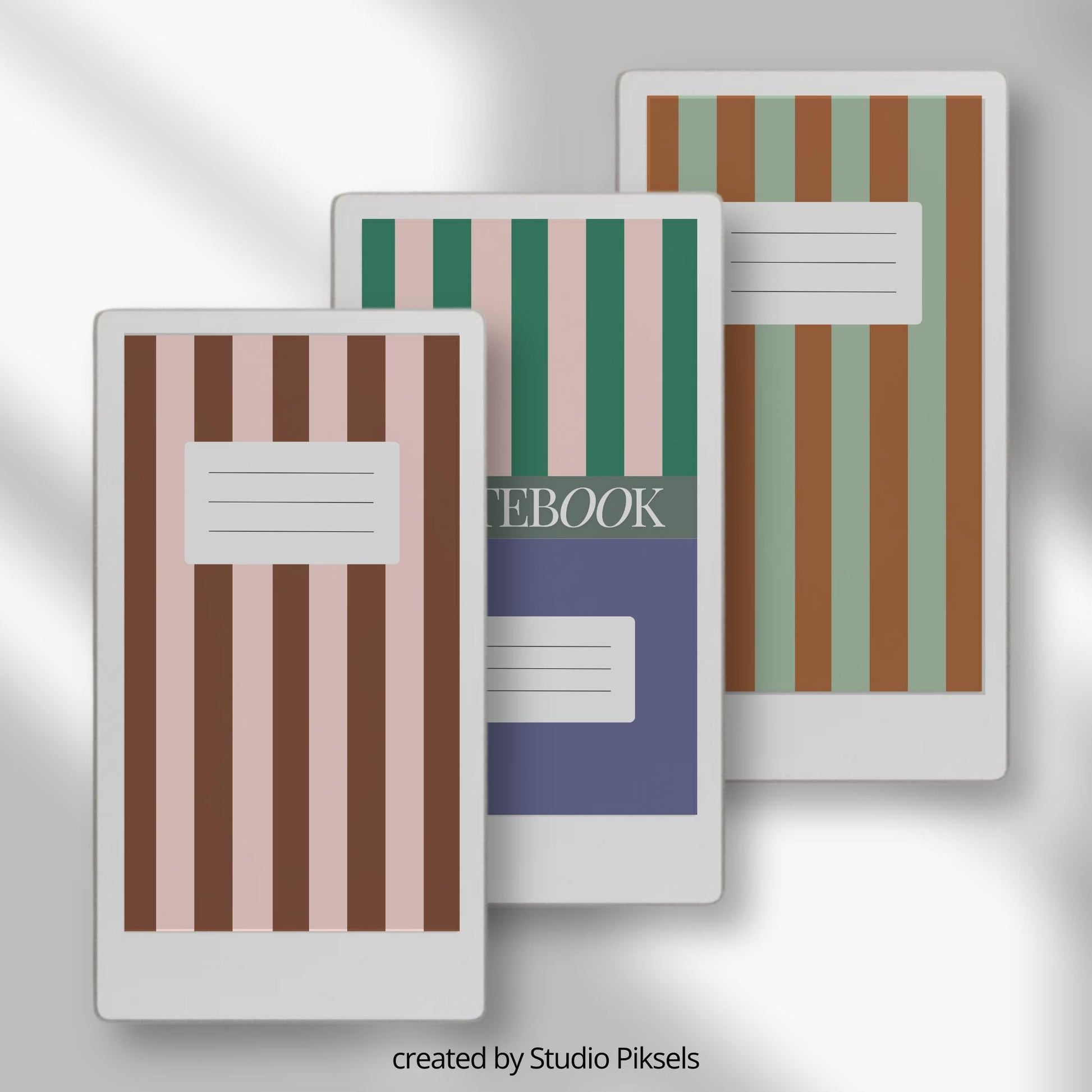 Colorful vertical stripe notebook cover for reMarkable Paper Pro Move.
