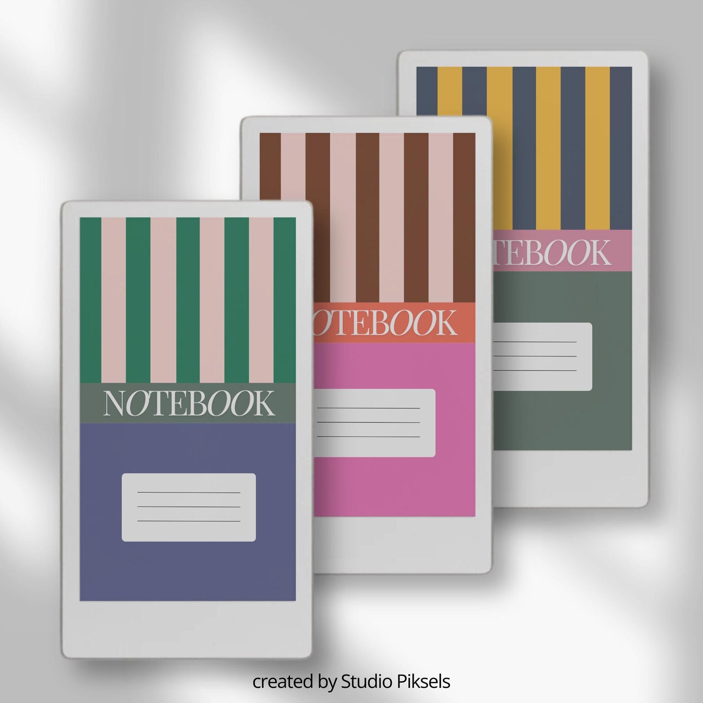 Colorful vertical stripe notebook cover for reMarkable Paper Pro Move.