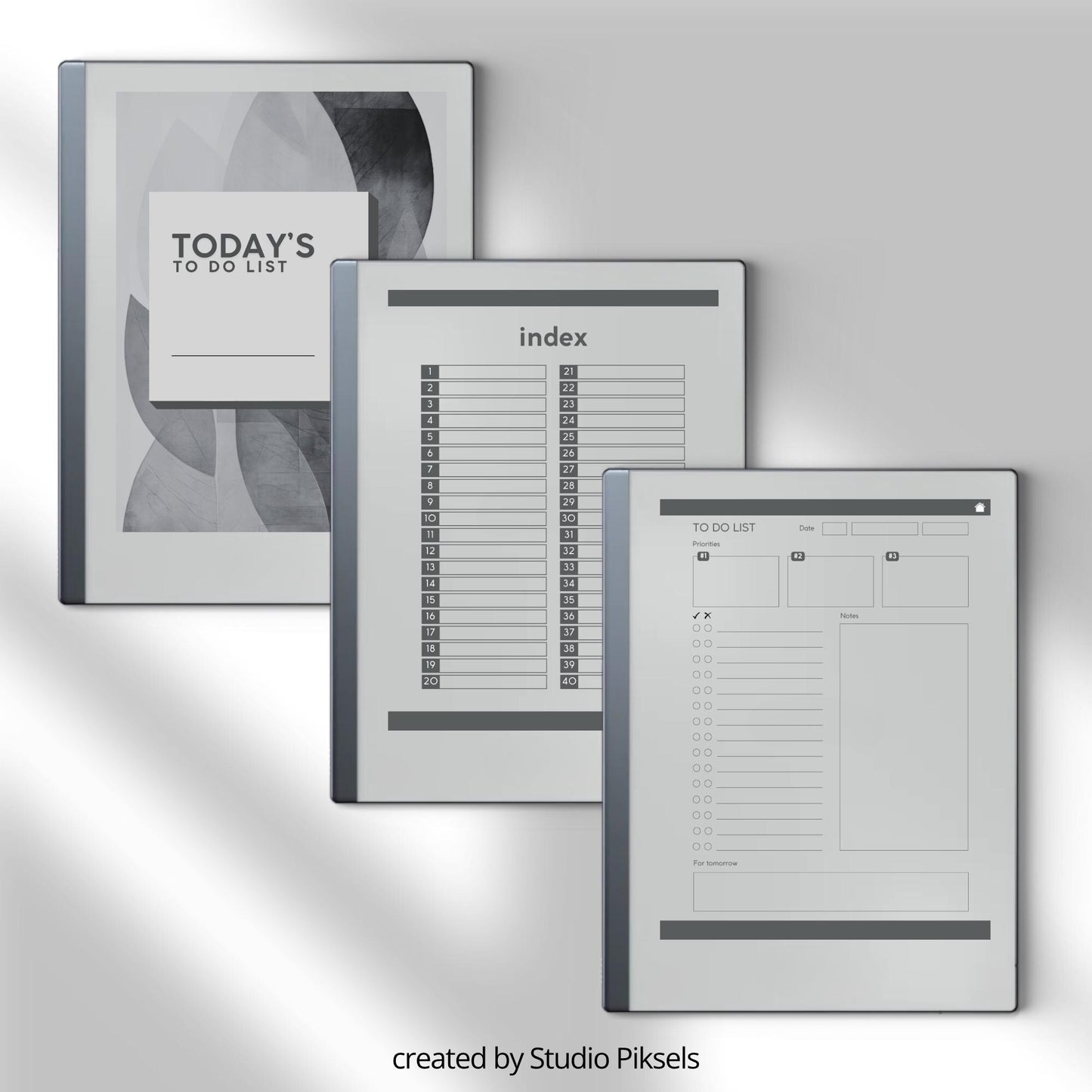 To do list bundle for reMarkable 2 with hyperlinked pages.