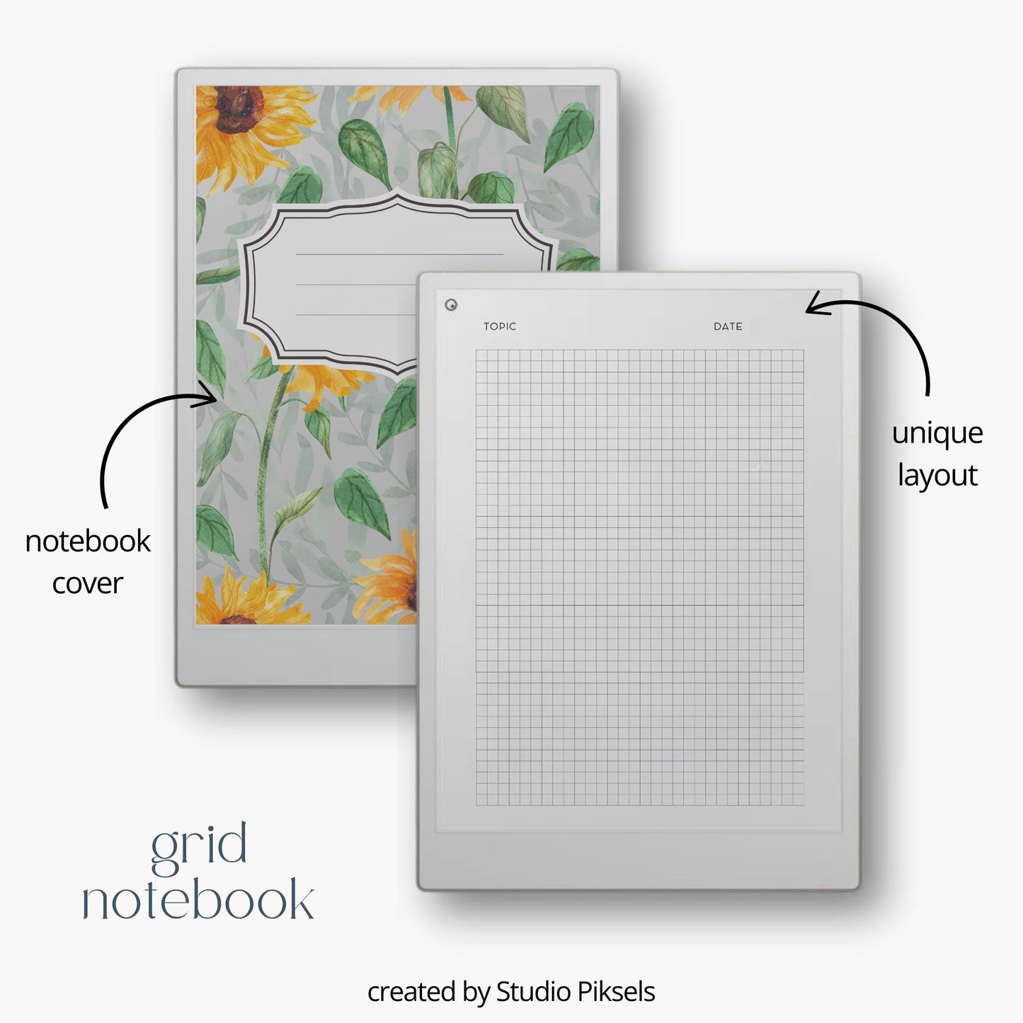 Notebook bundle for reMarkable Paper Pro with multiple layouts.