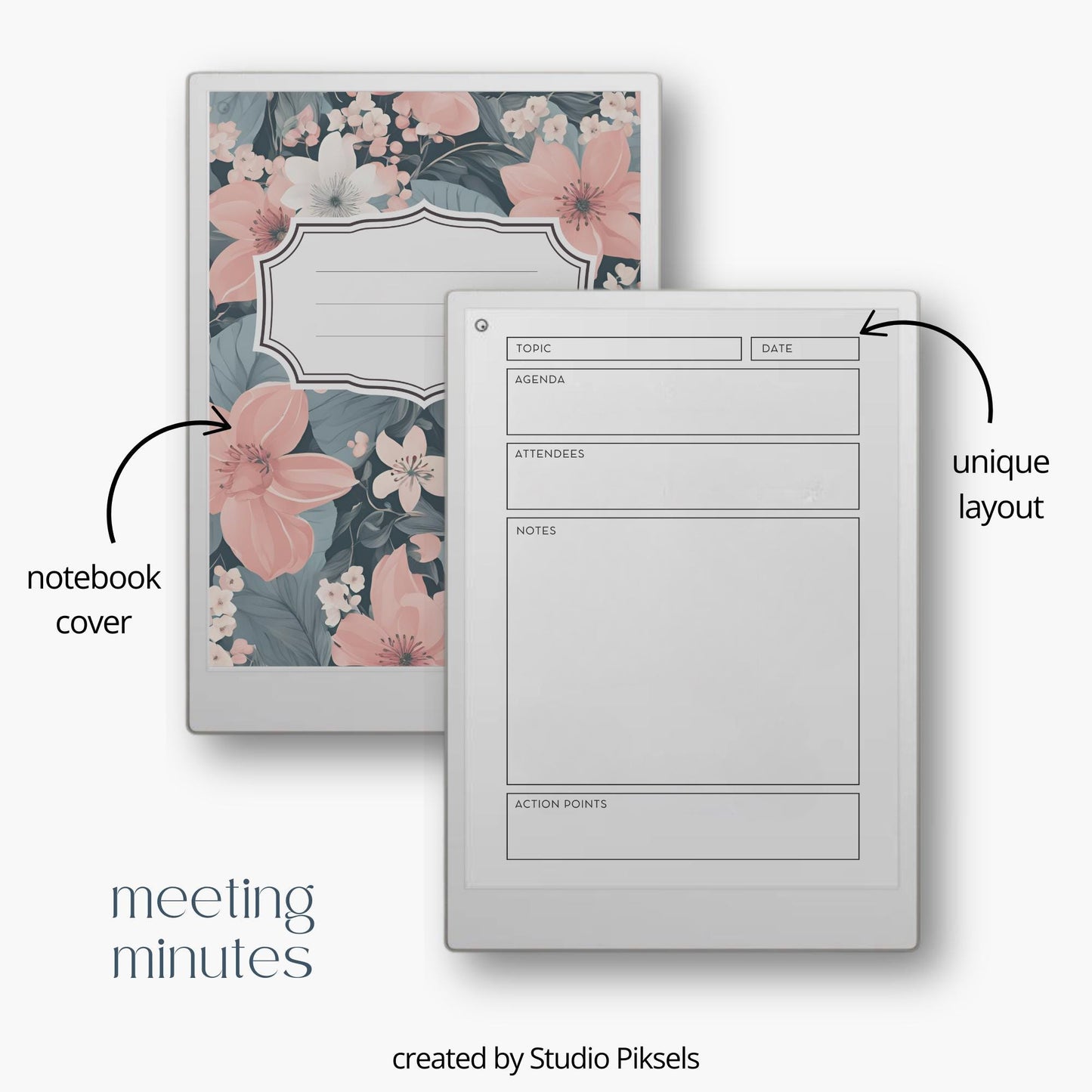 Notebook bundle for reMarkable Paper Pro with multiple layouts.