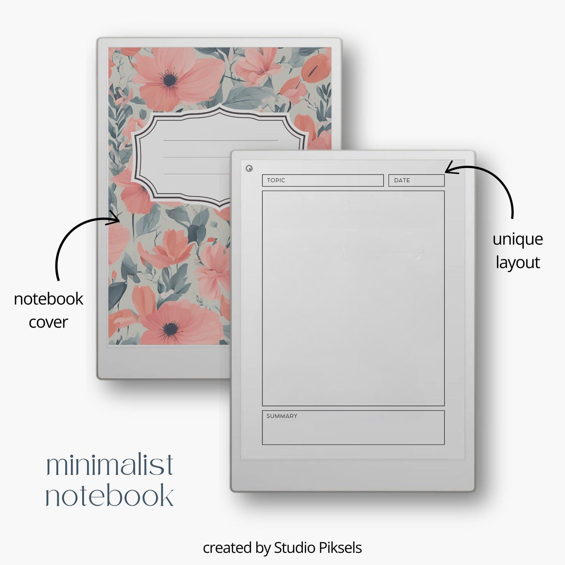 Notebook bundle for reMarkable Paper Pro with multiple layouts.