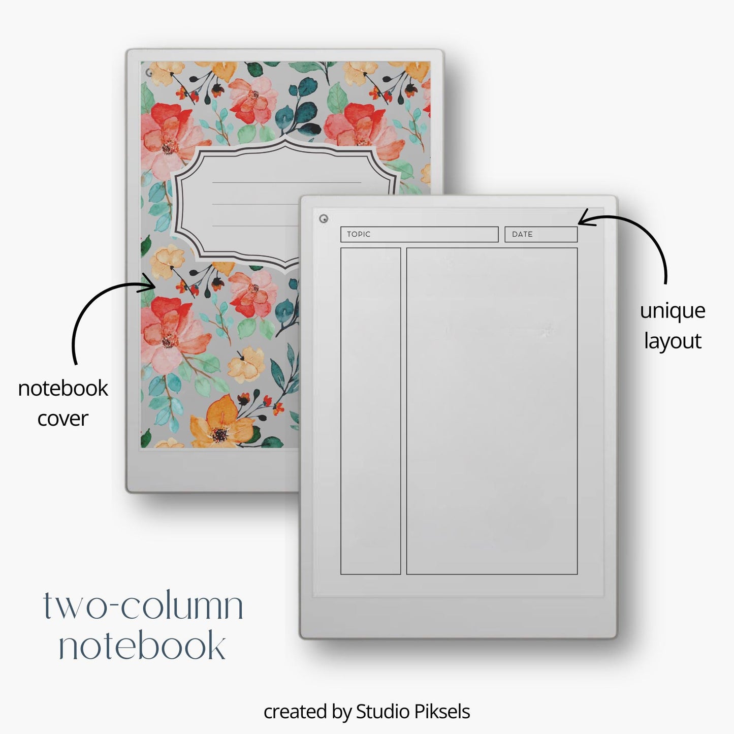 Notebook bundle for reMarkable Paper Pro with multiple layouts.
