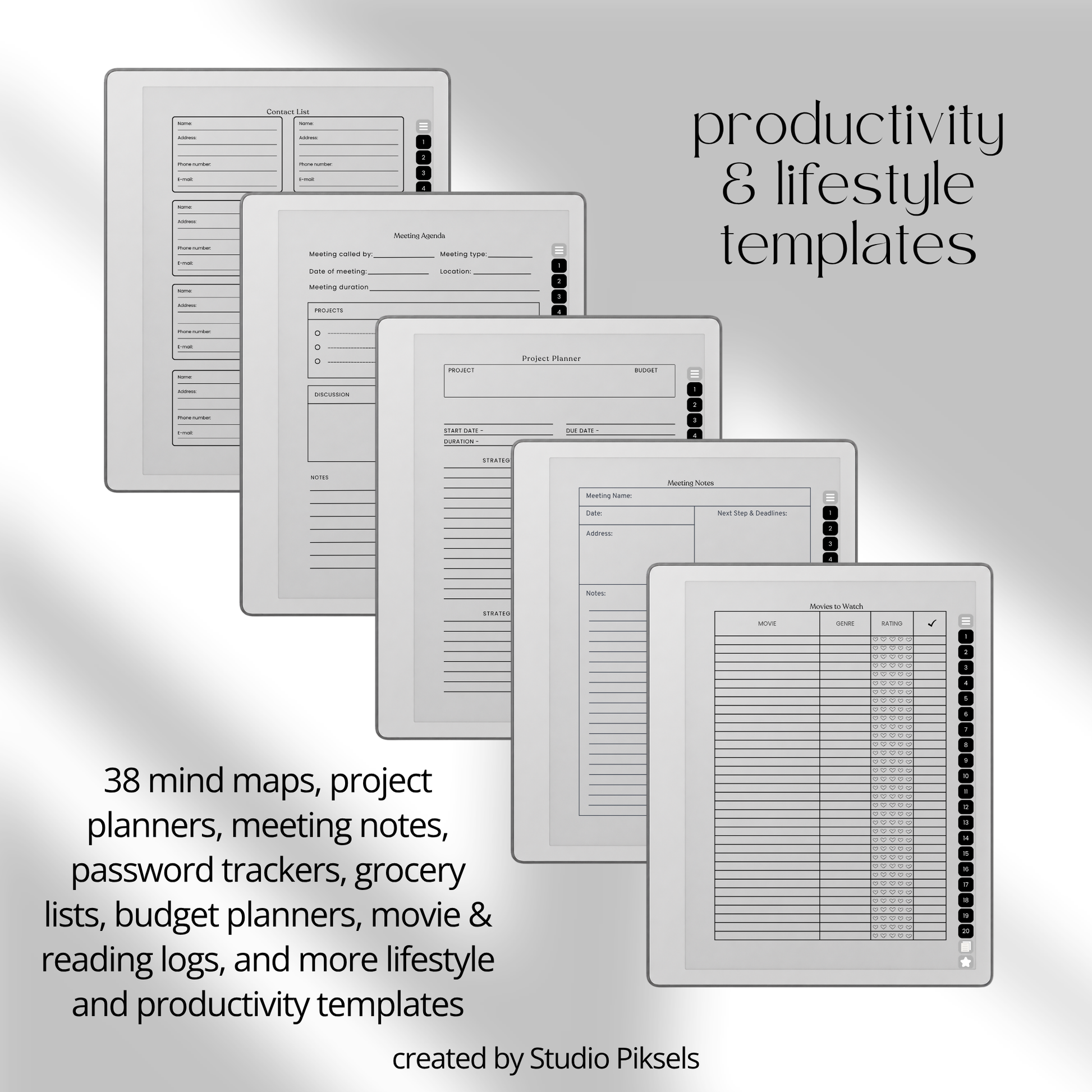 Custom Infinite Notebook for reMarkable Paper Pure