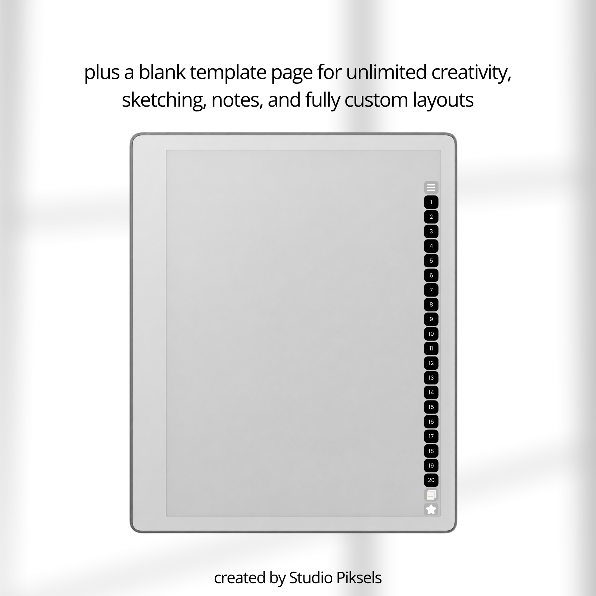 Custom Infinite Notebook for reMarkable Paper Pure