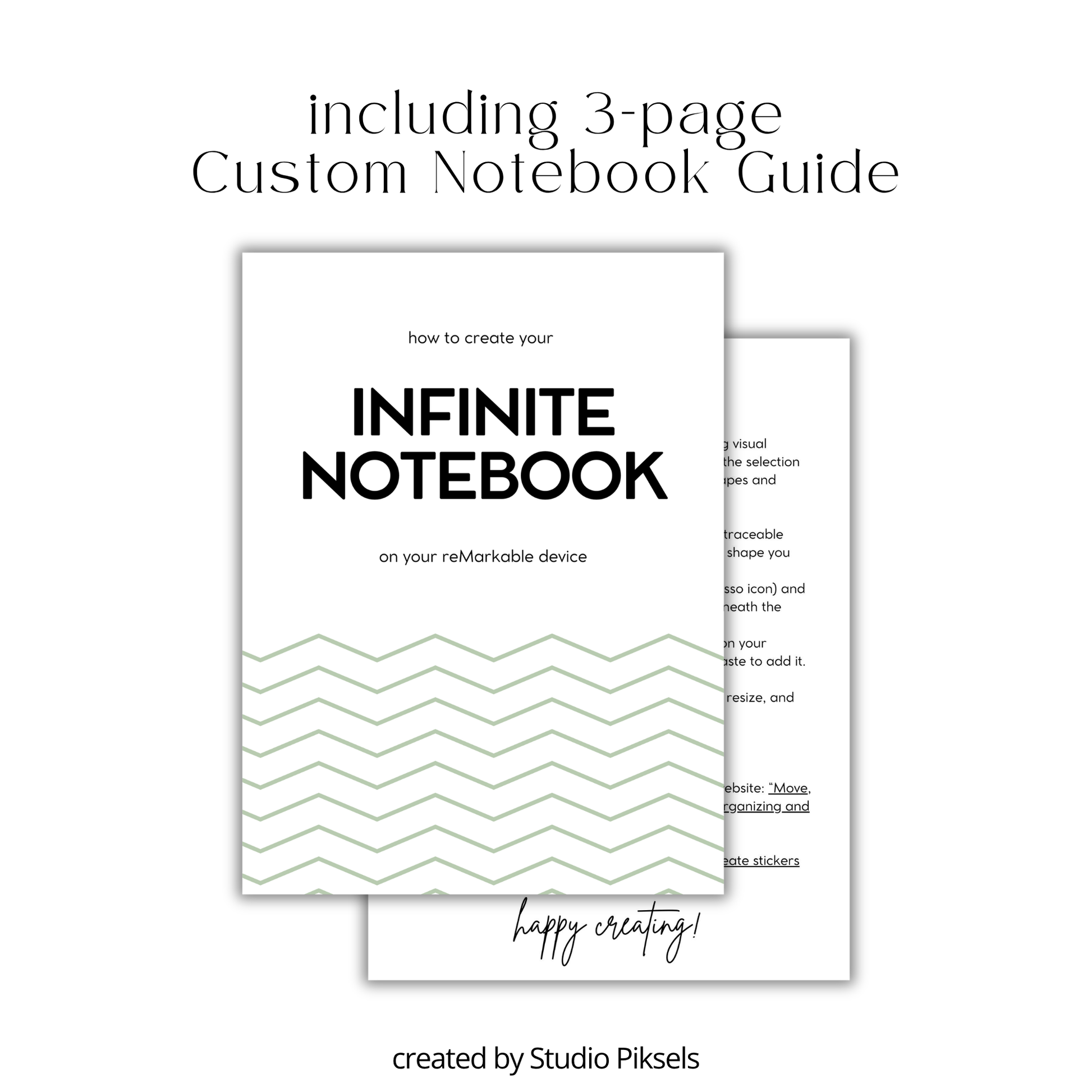 Custom Infinite Notebook for reMarkable Paper Pure