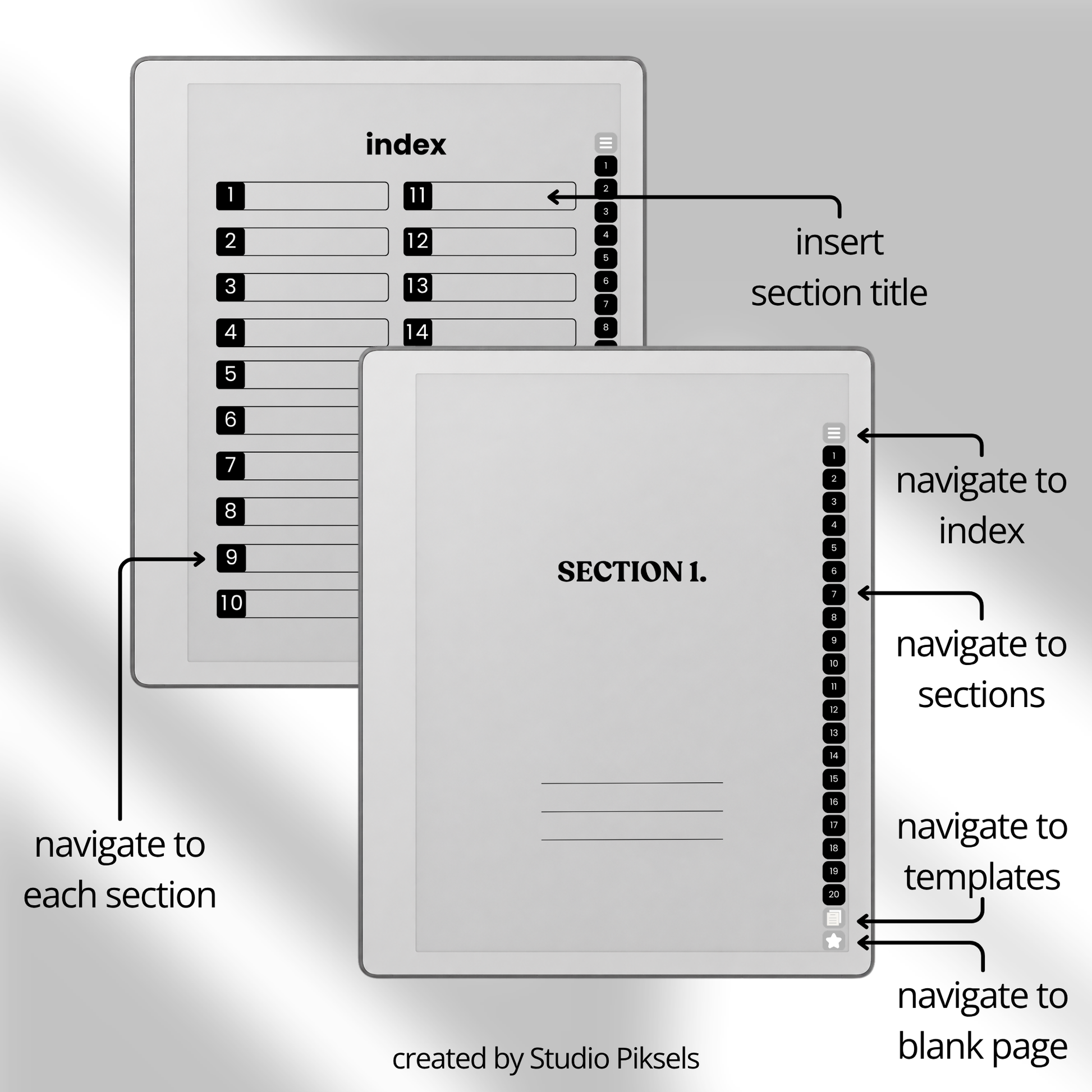 Custom Infinite Notebook for reMarkable Paper Pure