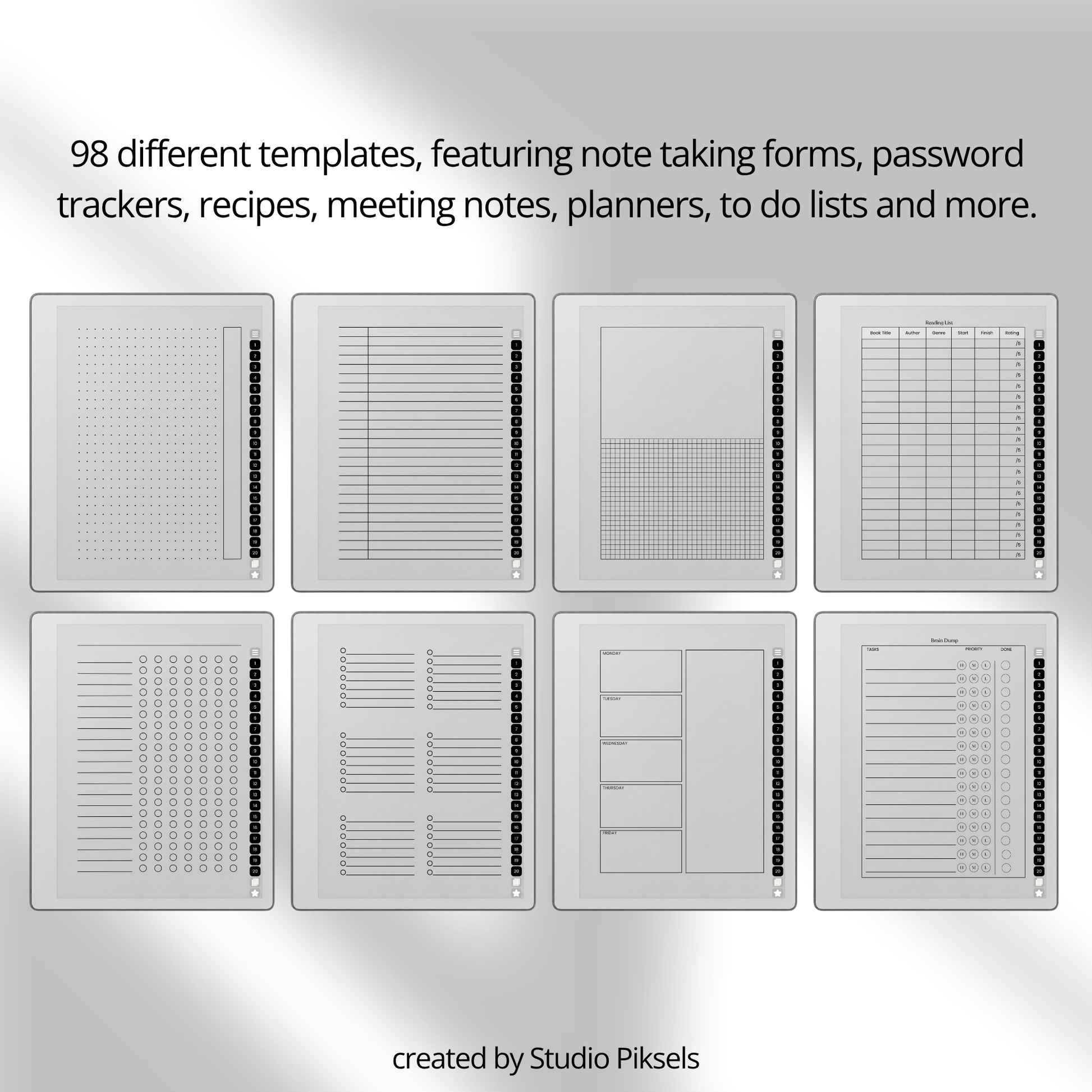 Custom Infinite Notebook for reMarkable Paper Pure