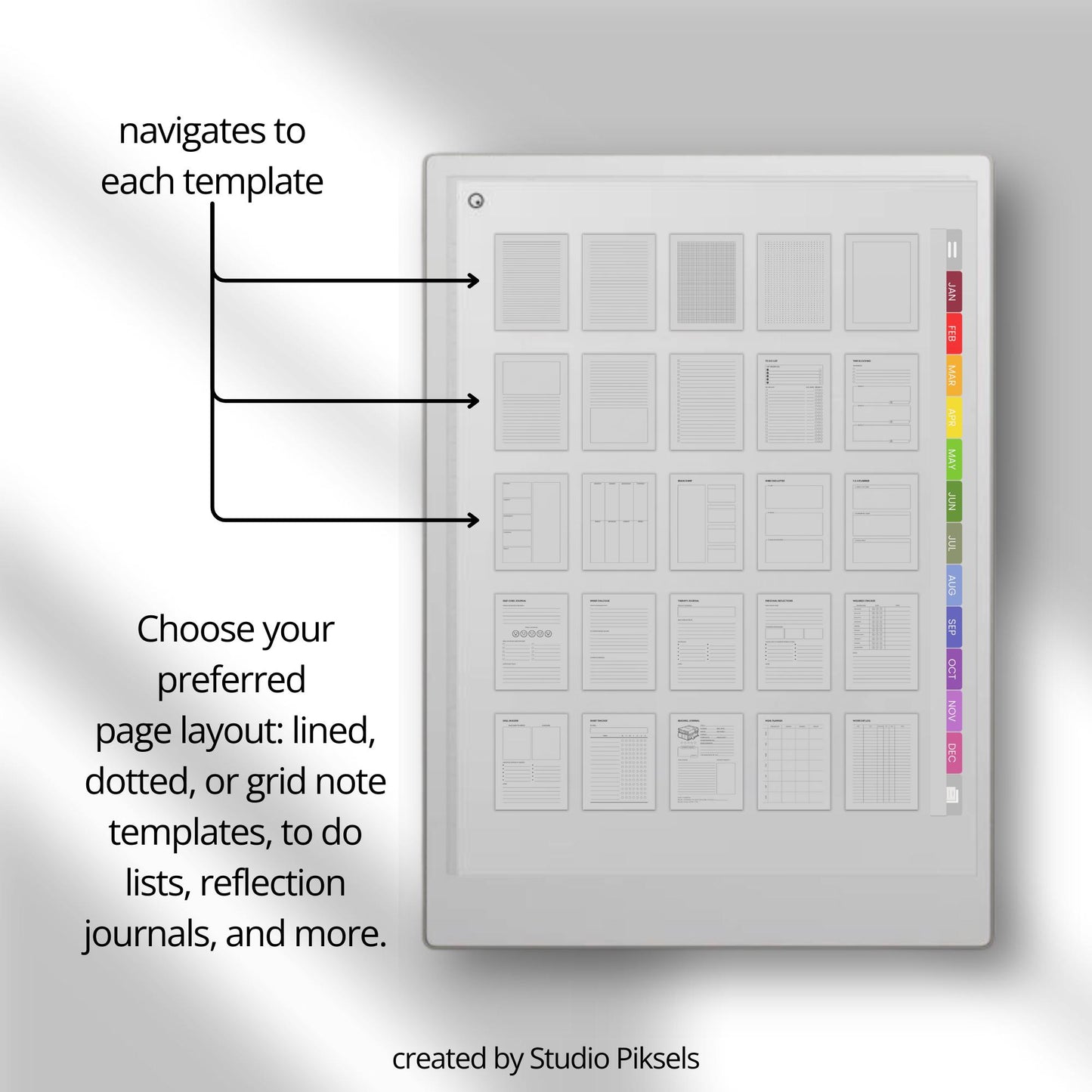 Minimalist mindfulness journal for reMarkable Paper Pro.