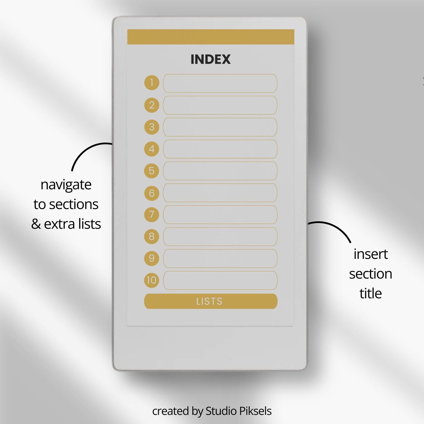 Hyperlinked work planner for reMarkable Paper Pro Move used to schedule weekday tasks, manage projects, and organize daily work routines.