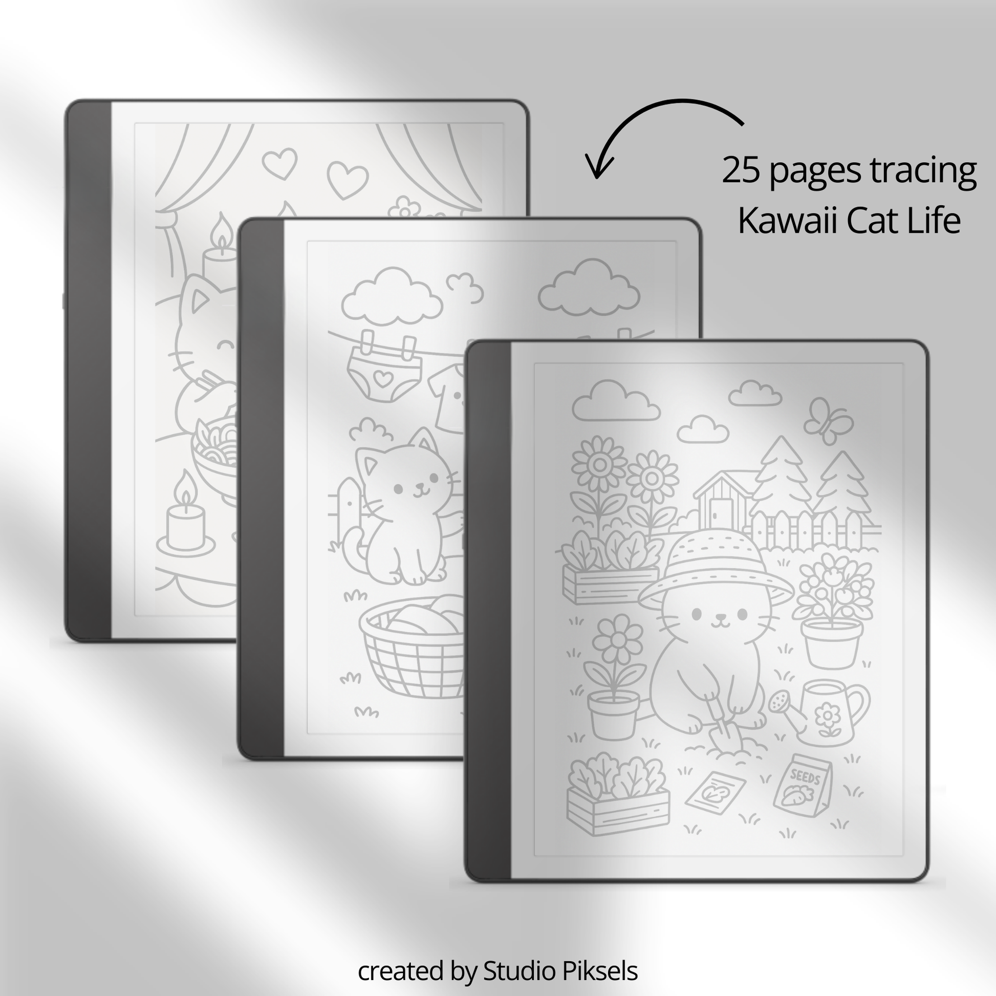 XL Tracing Bundle for Kindle Scribe featuring travel-themed tracing books, mandala patterns, floral designs, stained glass art, ocean scenes, and creative tracing pages for mindful digital drawing