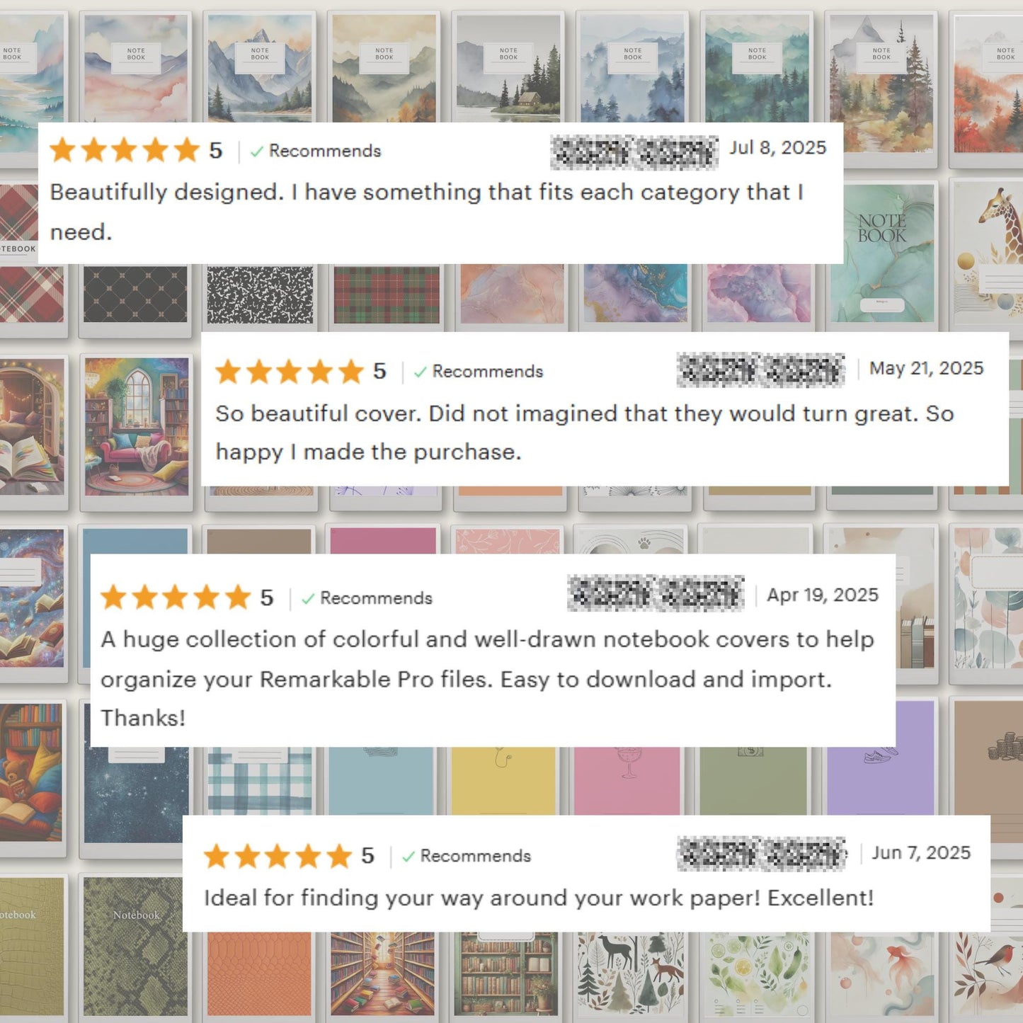 Ultimate Notebook Cover Bundle for reMarkable Paper Pro: 200+ Digital Covers