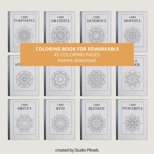 Mindful Coloring Book for reMarkable