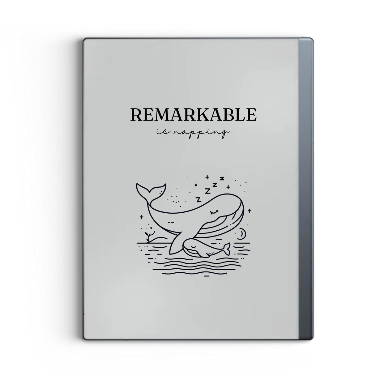 Sleep Screen for reMarkable With Napping Whales