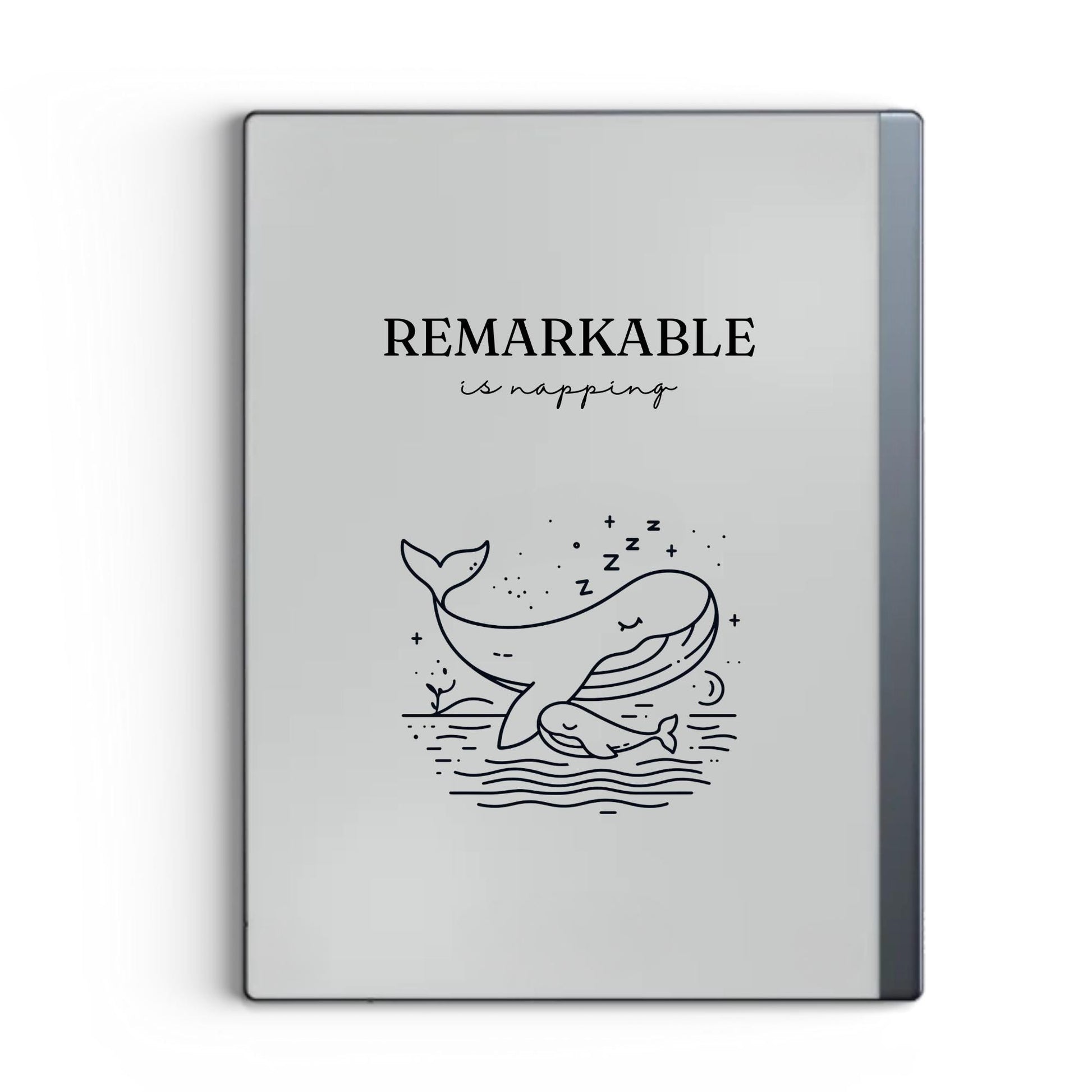 Sleep Screen for reMarkable With Napping Whales