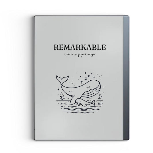 Sleep Screen for reMarkable With Napping Whales