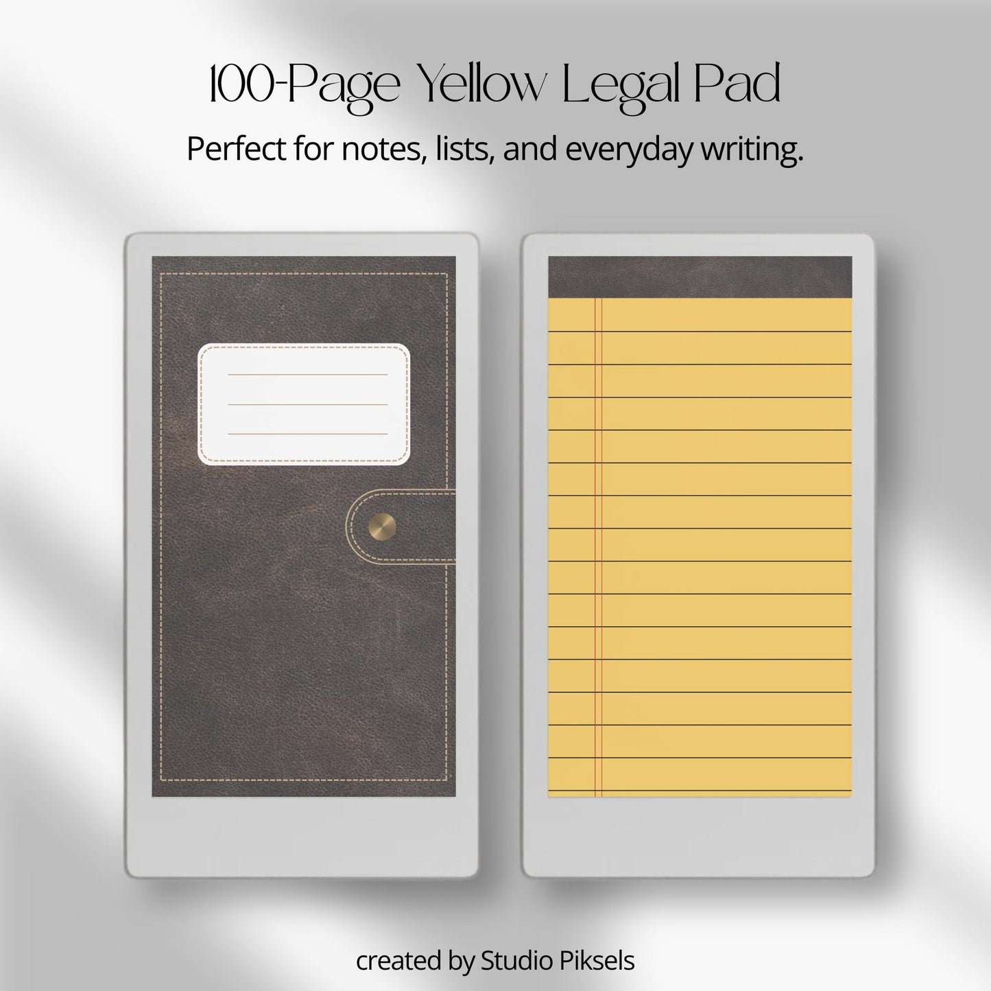 Yellow Legal Pad Paper Notebook for reMarkable Paper Pro Move