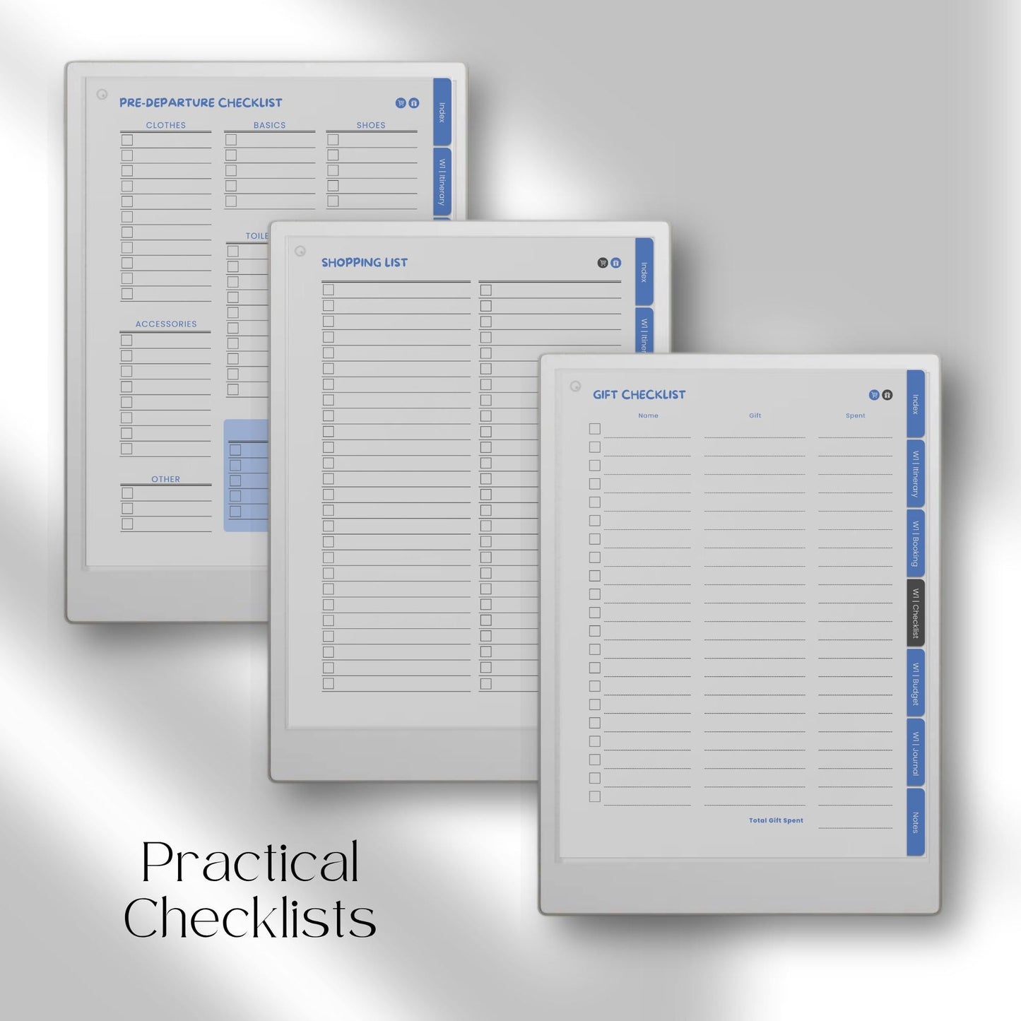 Travel Planner Bundle for reMarkable Paper Pro