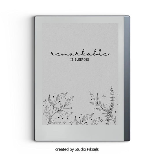 Remarkable 2 Sleep Screen Botanical Design
