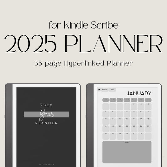 2025 Year Planner for Kindle Scribe