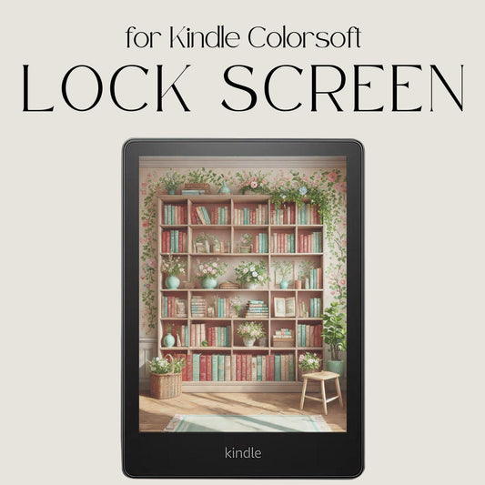Custom Kindle Lock Screen with Bookcase