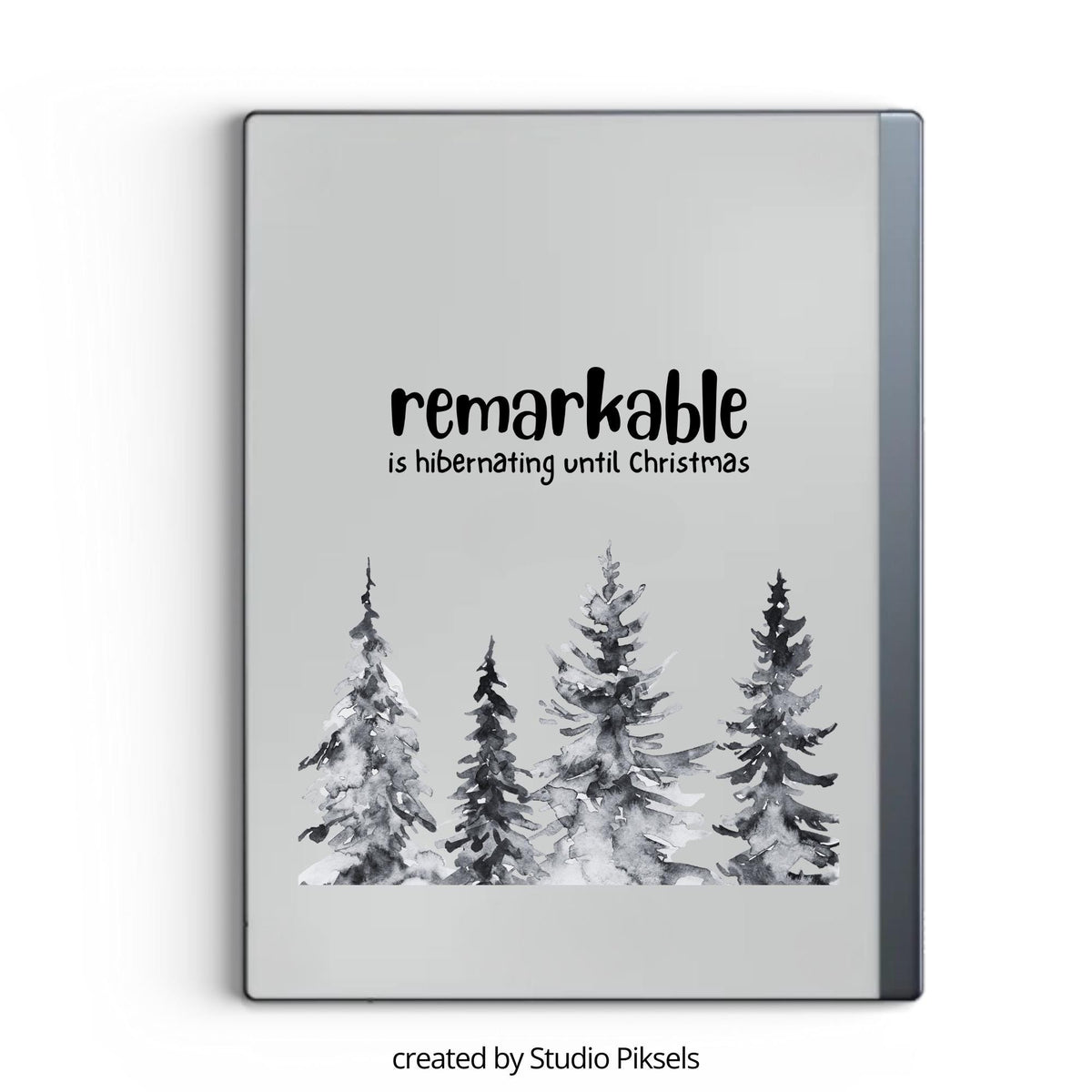 Christmas sleep screen bundle for reMarkable 2 and reMarkable Paper Pure with festive holiday and winter artwork in PNG and PDF format