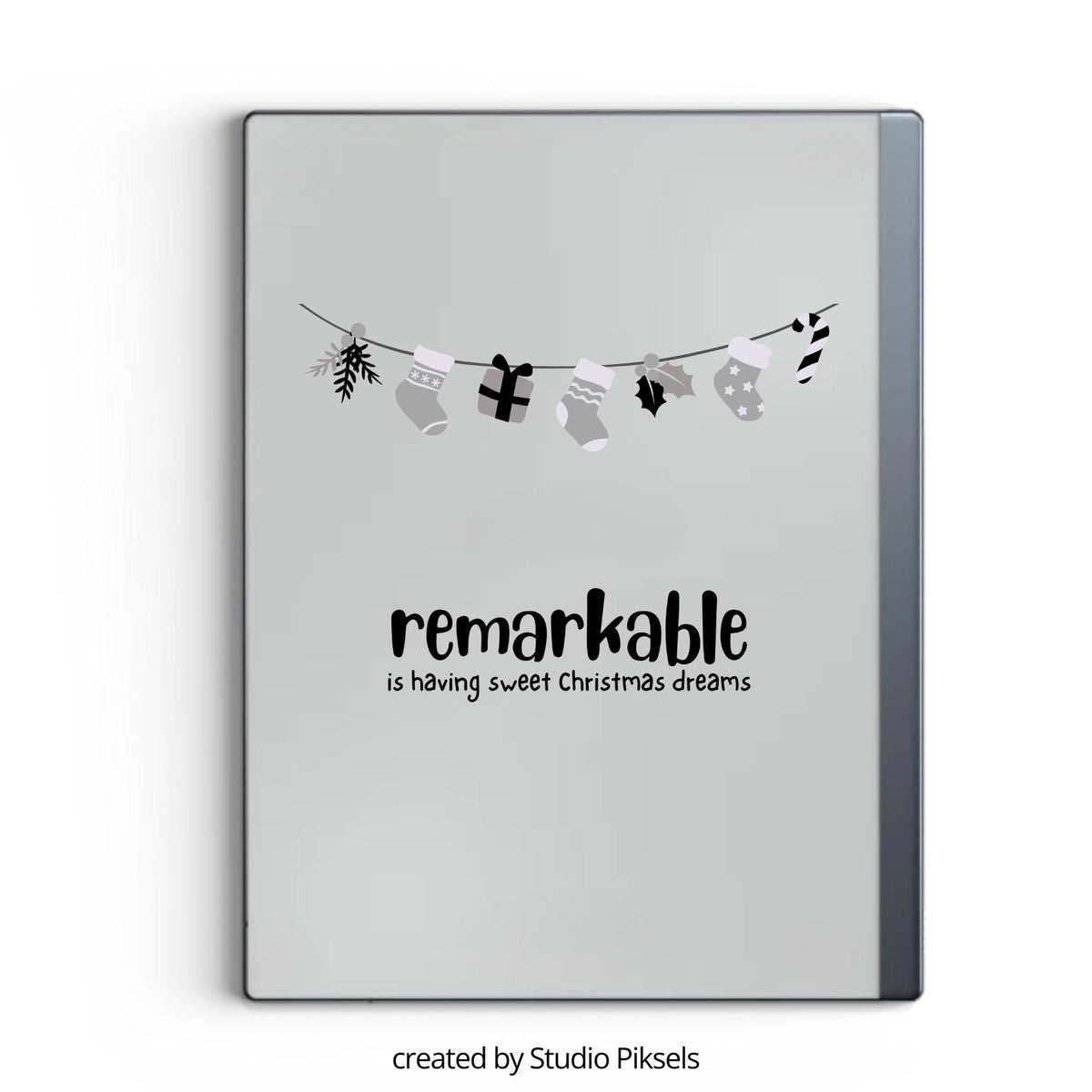Christmas sleep screen bundle for reMarkable 2 and reMarkable Paper Pure with festive holiday and winter artwork in PNG and PDF format