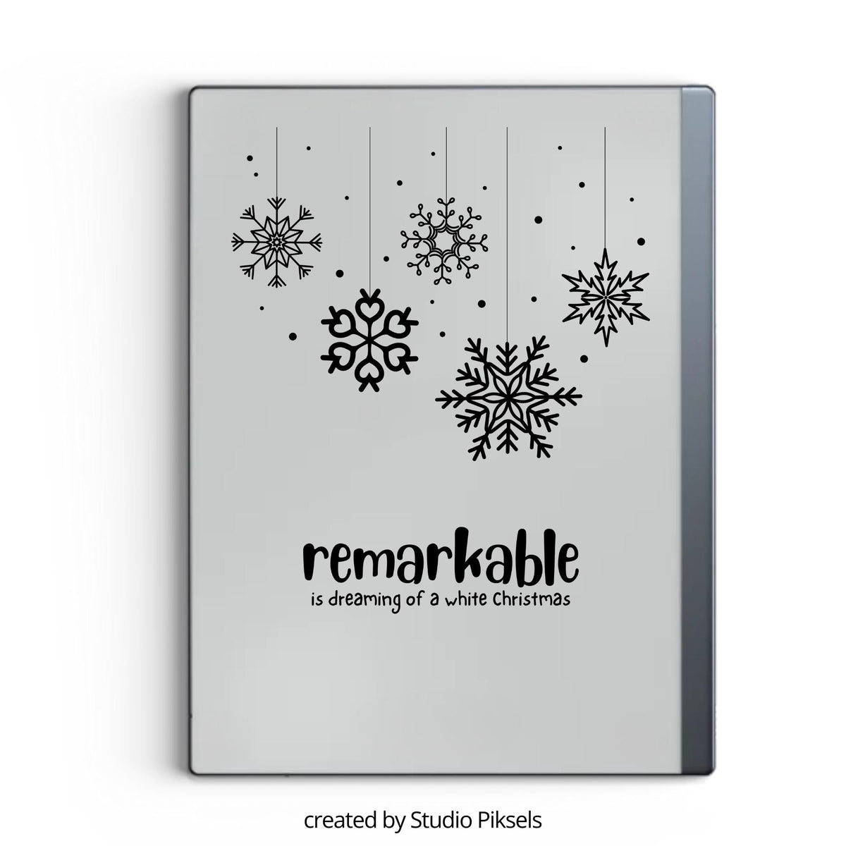 Christmas sleep screen bundle for reMarkable 2 and reMarkable Paper Pure with festive holiday and winter artwork in PNG and PDF format
